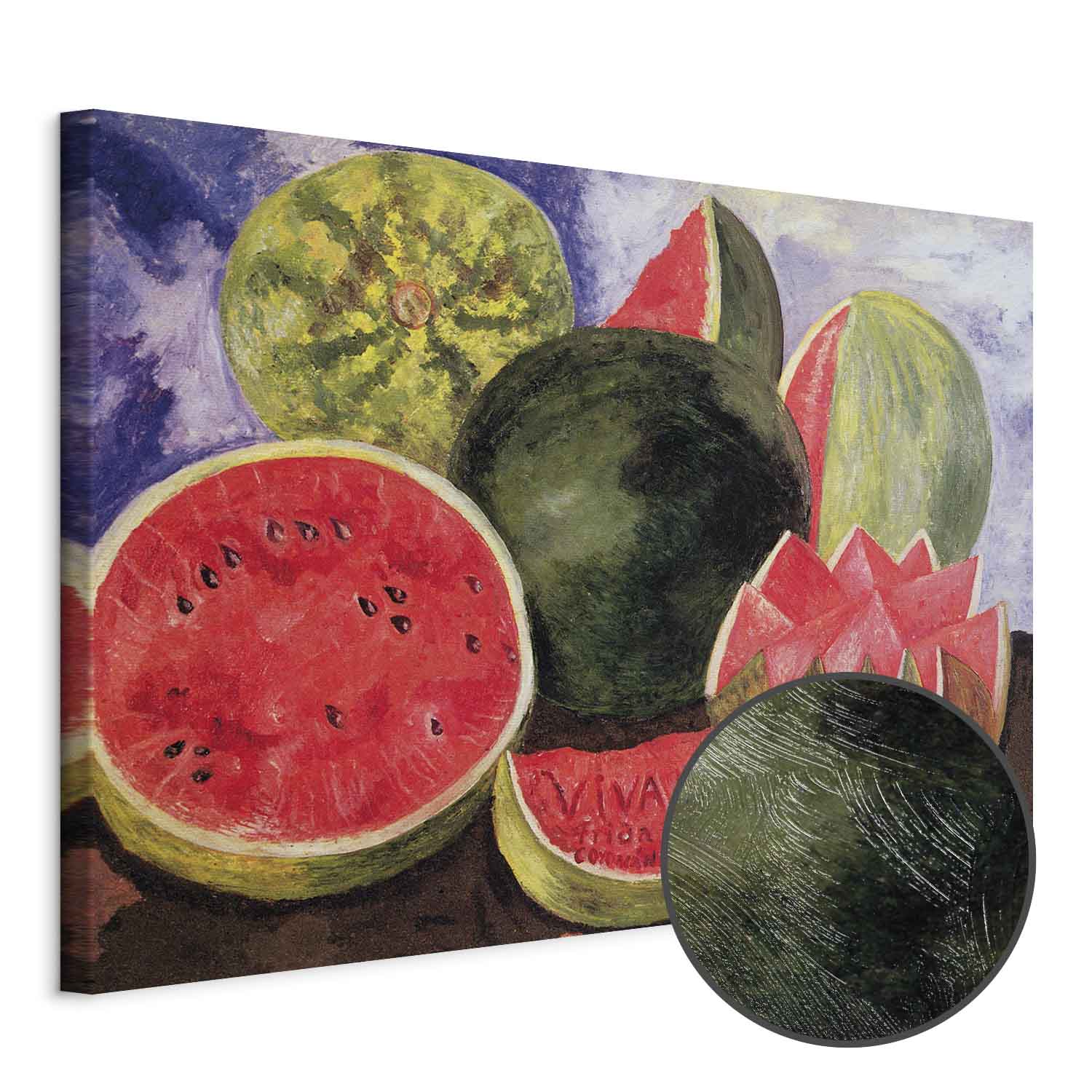 Frida Kahlo Viva la Vida Reproduction Canvas Print