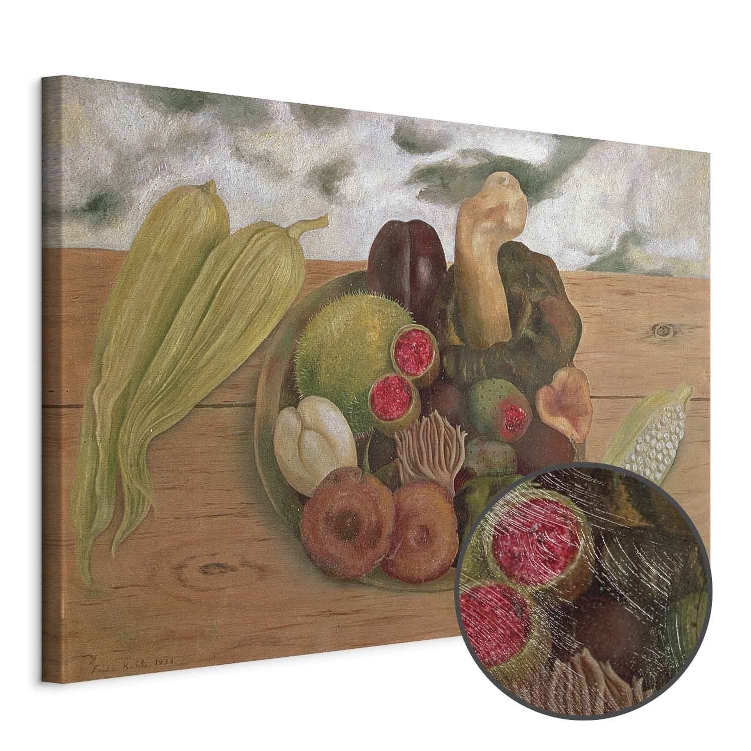 Frida Kahlo Still Life Multicolor Canvas Print