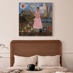 Frida Kahlo Self-Portrait Borderline Canvas Print