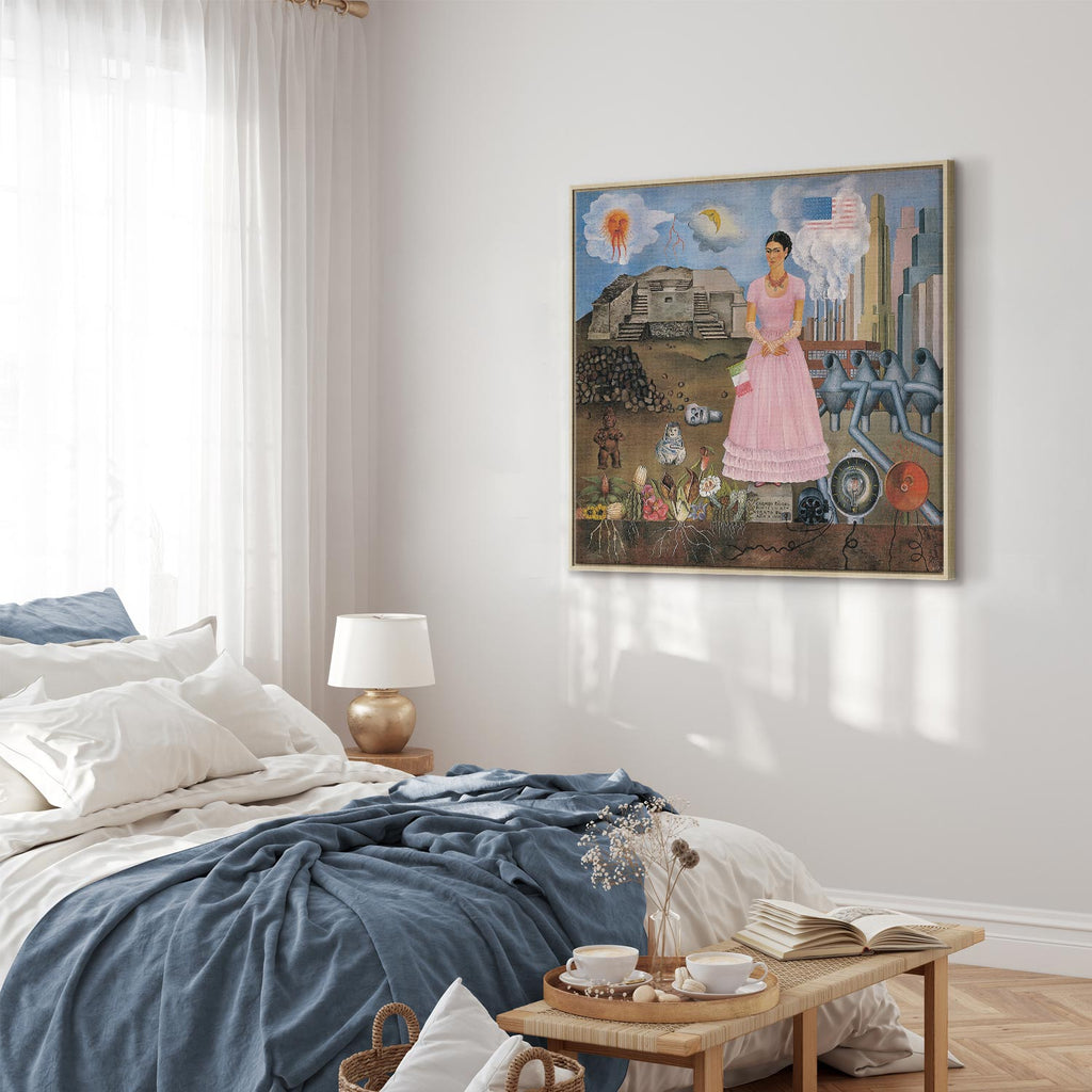 Frida Kahlo Self-Portrait Borderline Canvas Print