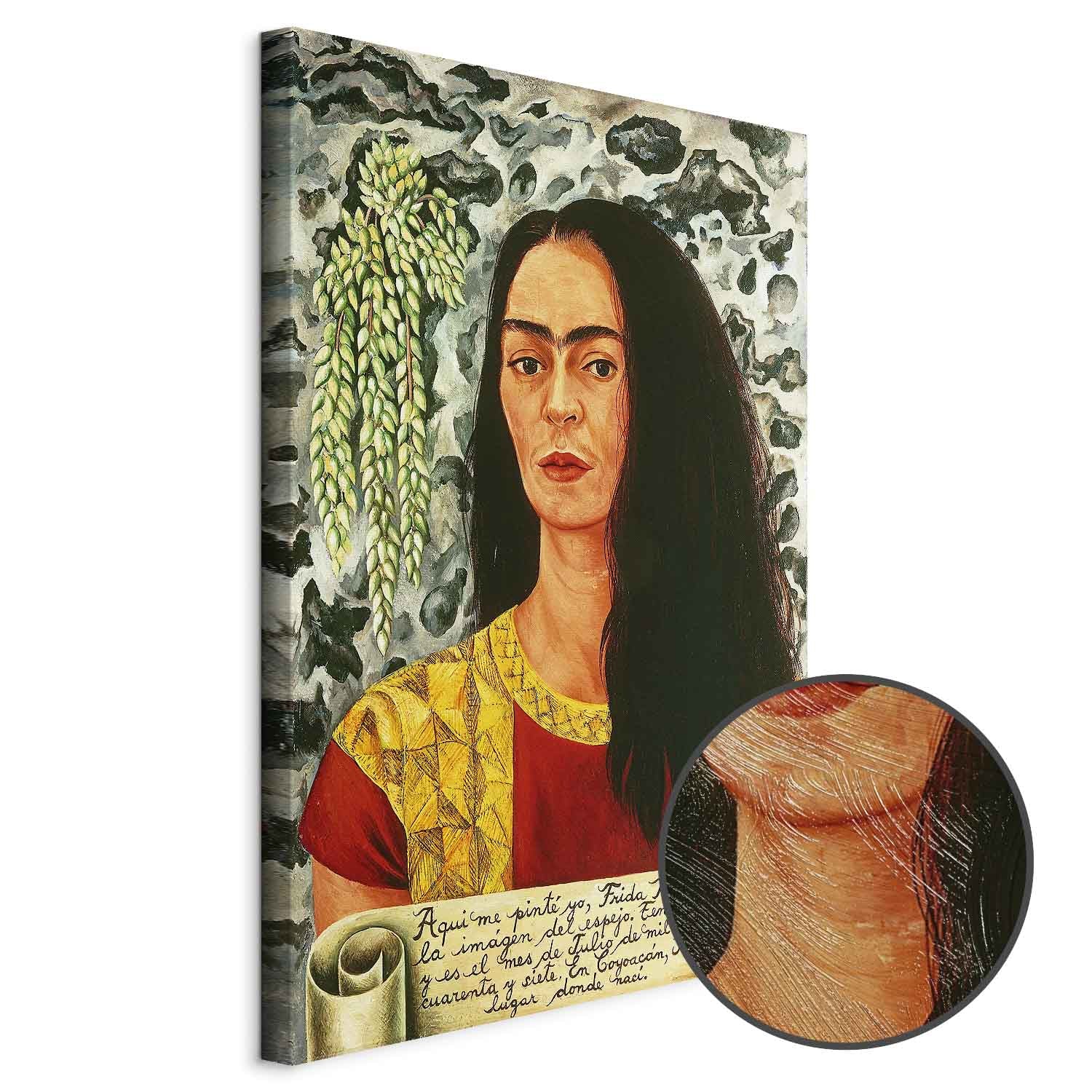 Frida Kahlo Self-Portrait Loose Hair Classic Canvas Print