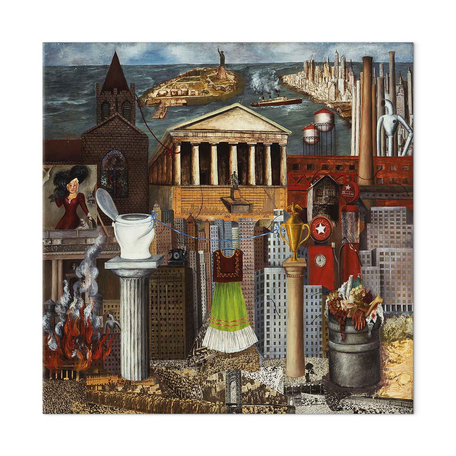Frida Kahlo Surrealist Art Canvas Print