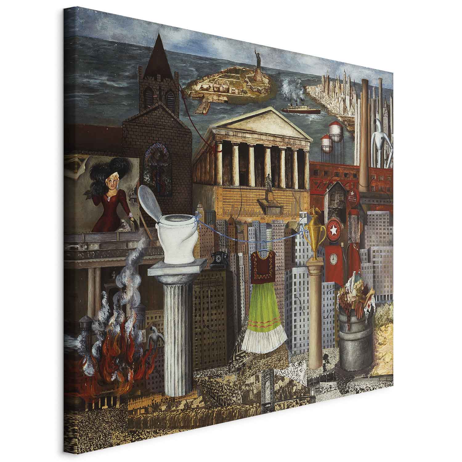 Frida Kahlo Surrealist Art Canvas Print