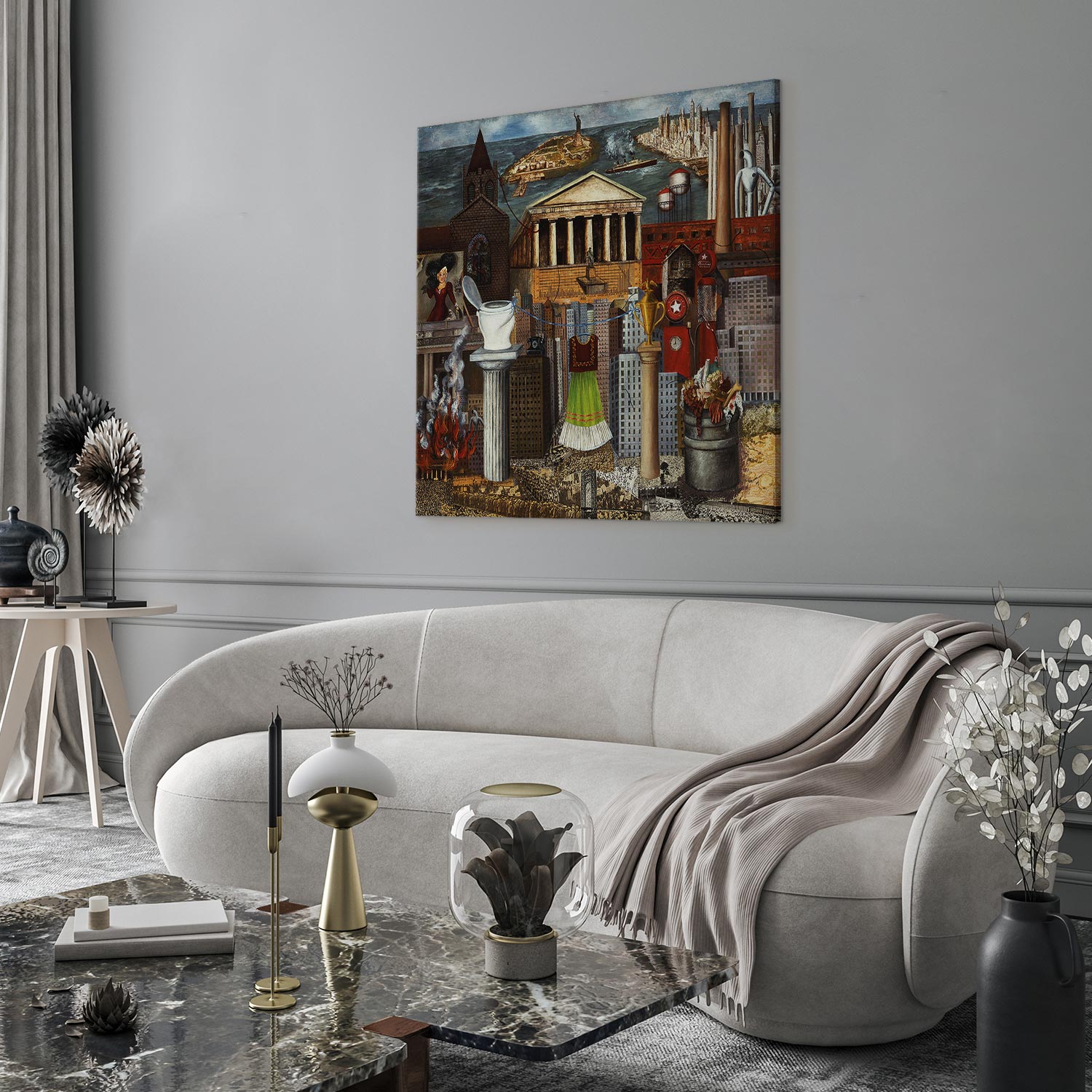 Frida Kahlo Surrealist Art Canvas Print