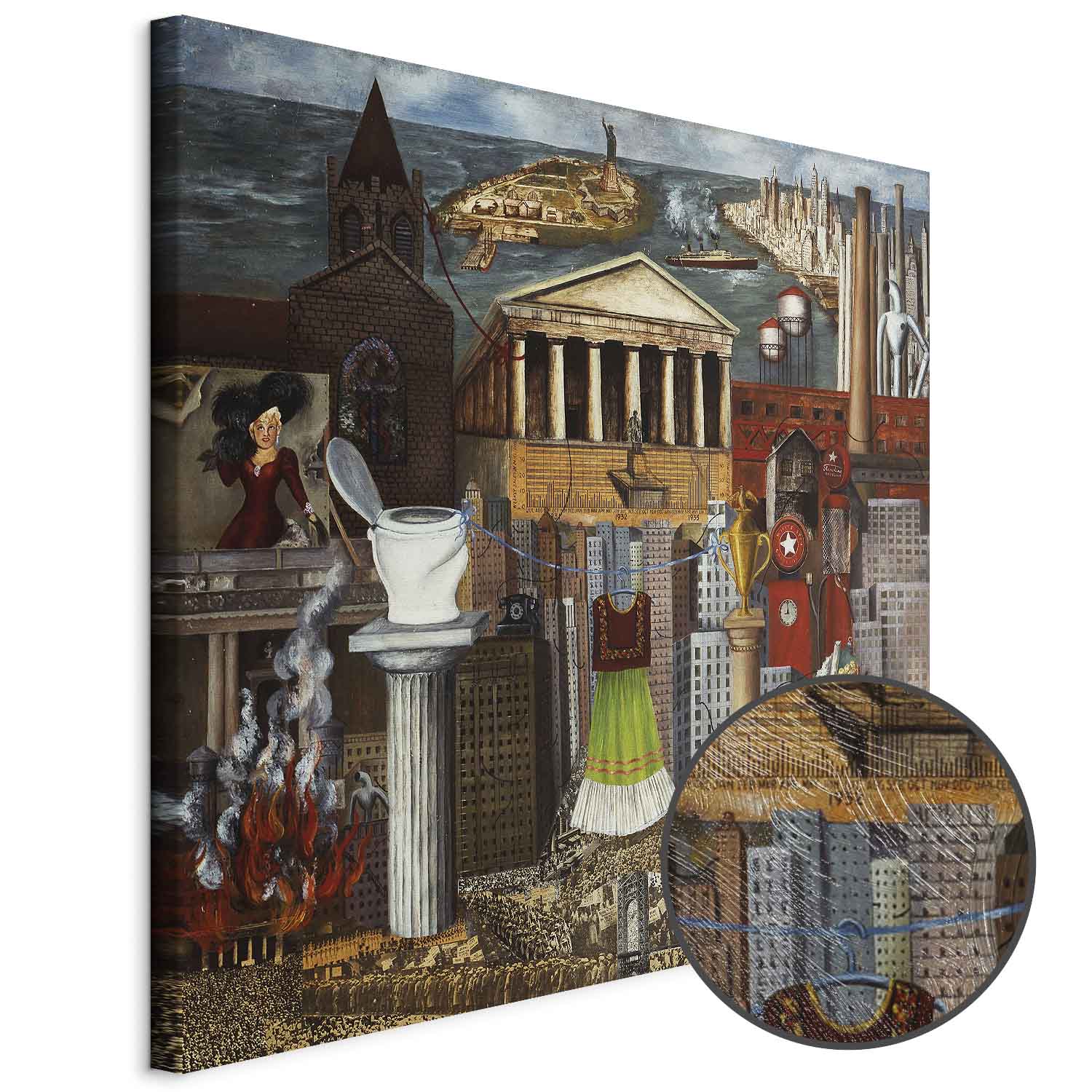 Frida Kahlo Surrealist Art Canvas Print