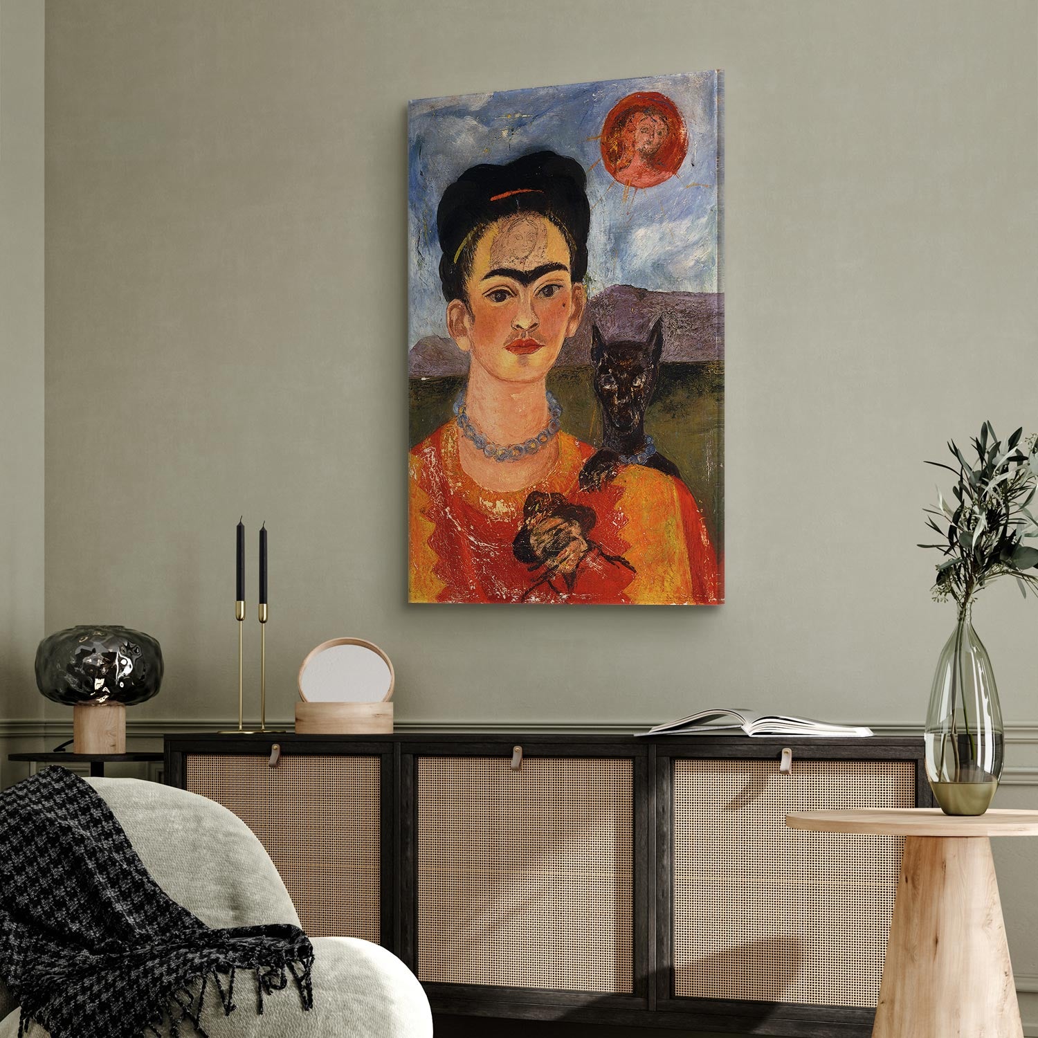 Frida Kahlo Self-Portrait with Diego Classic Canvas Print