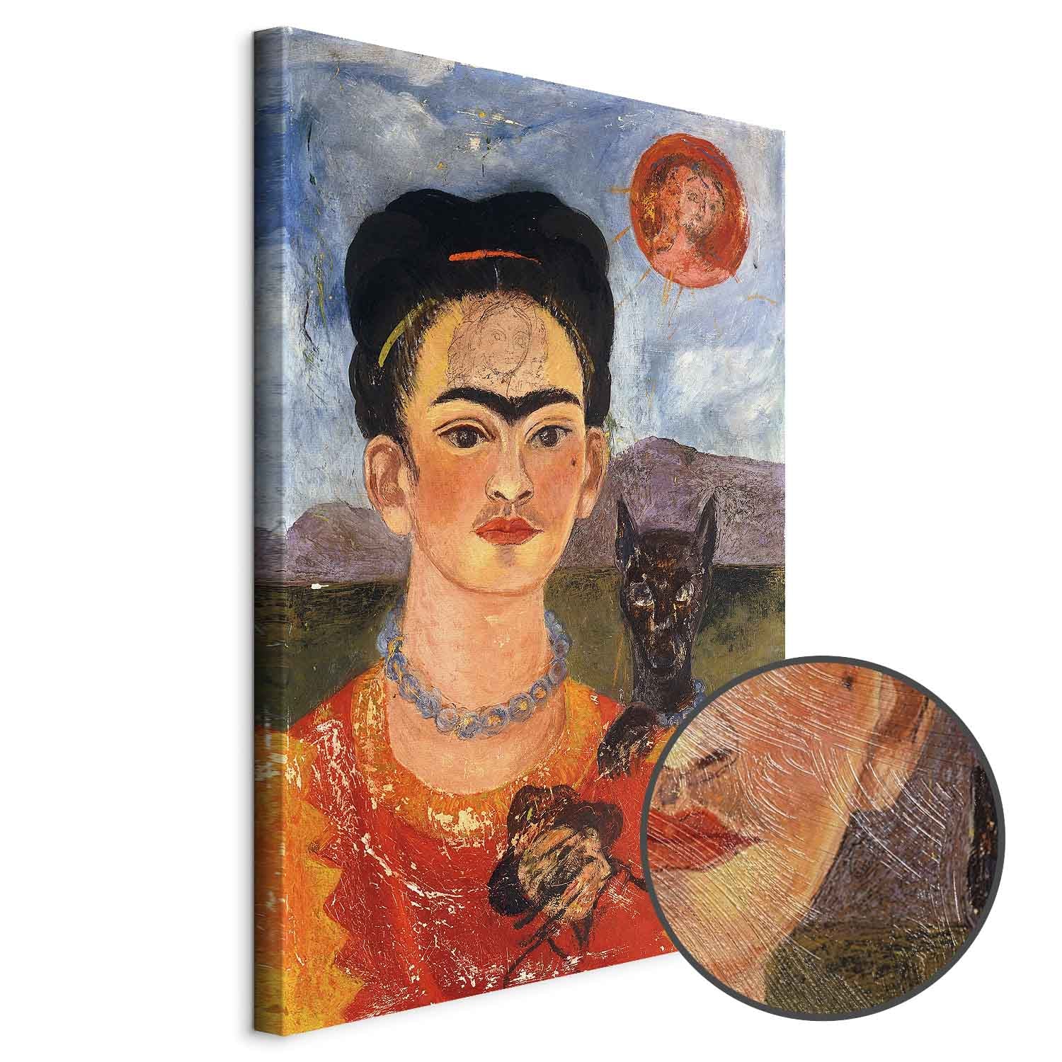 Frida Kahlo Self-Portrait with Diego Classic Canvas Print