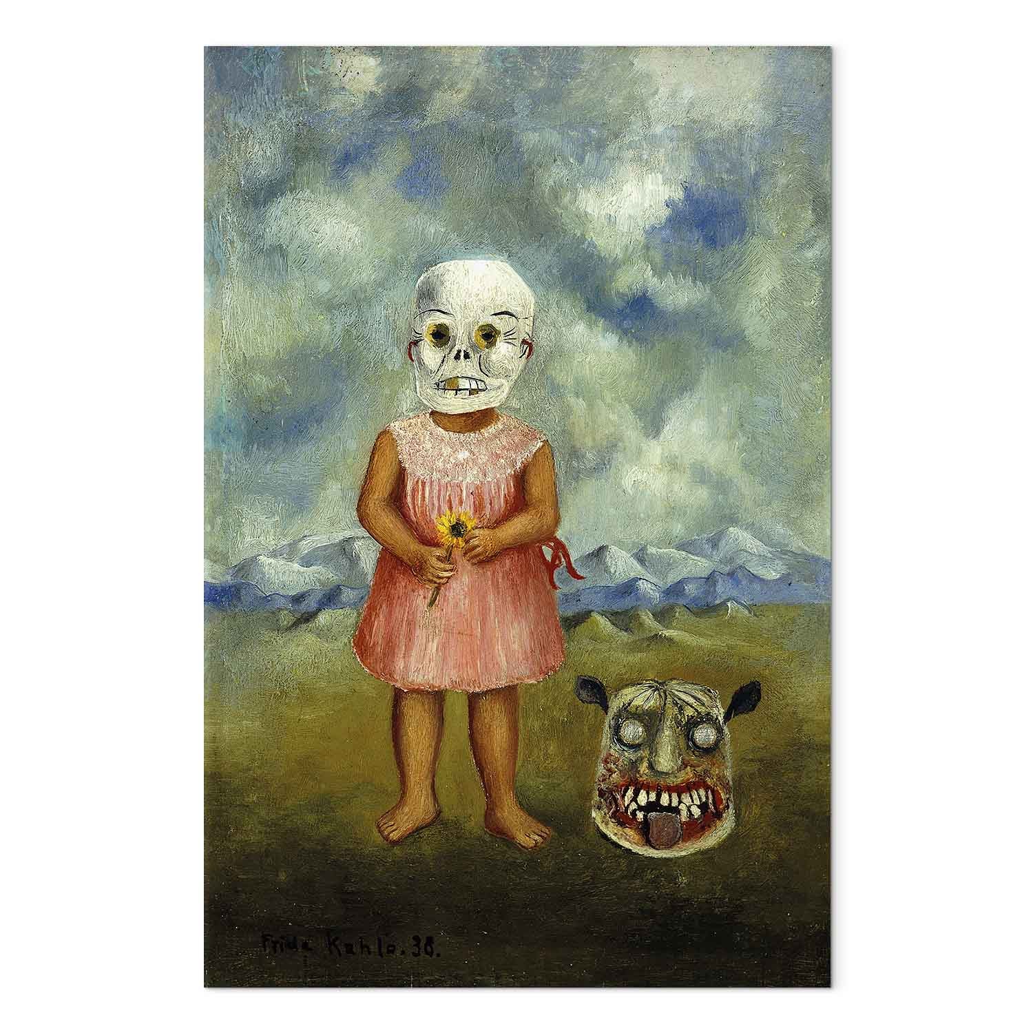 Frida Kahlo Death Mask Surreal Canvas Print