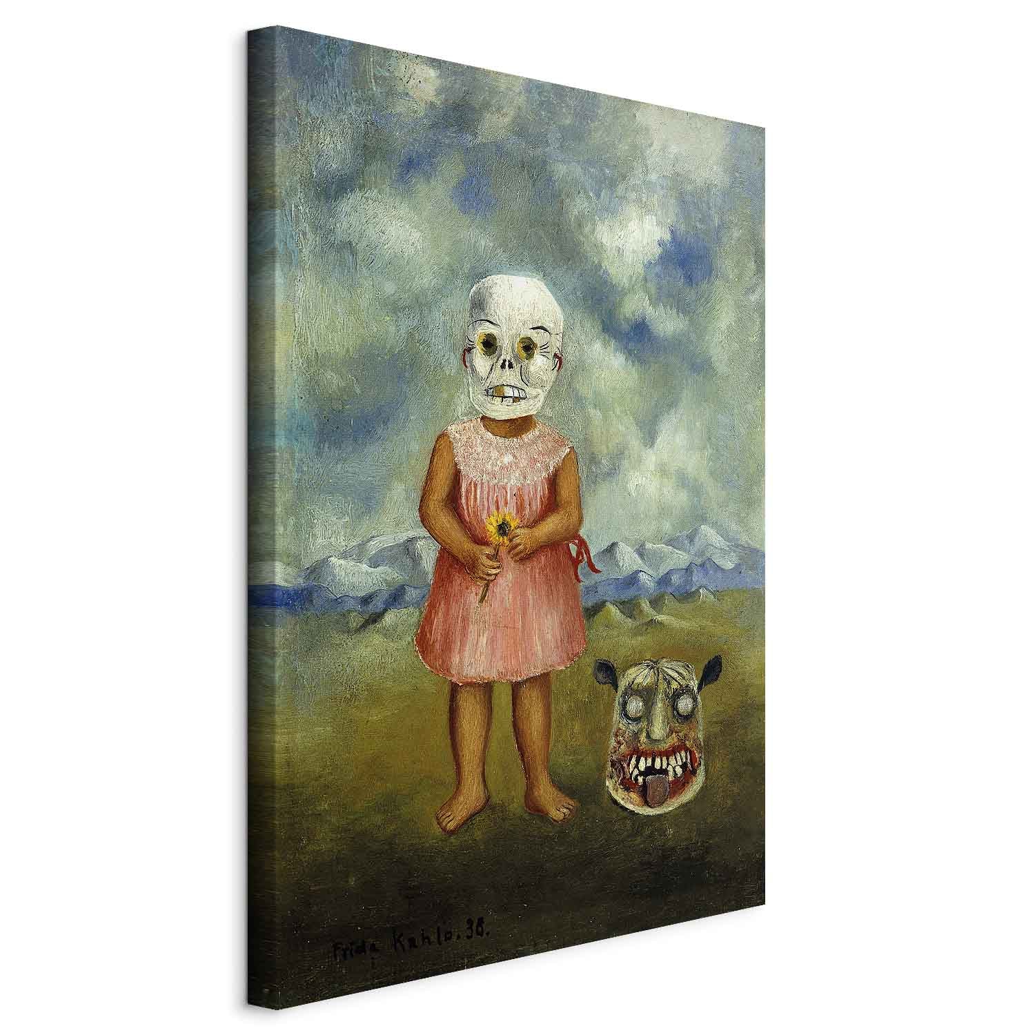 Frida Kahlo Death Mask Surreal Canvas Print