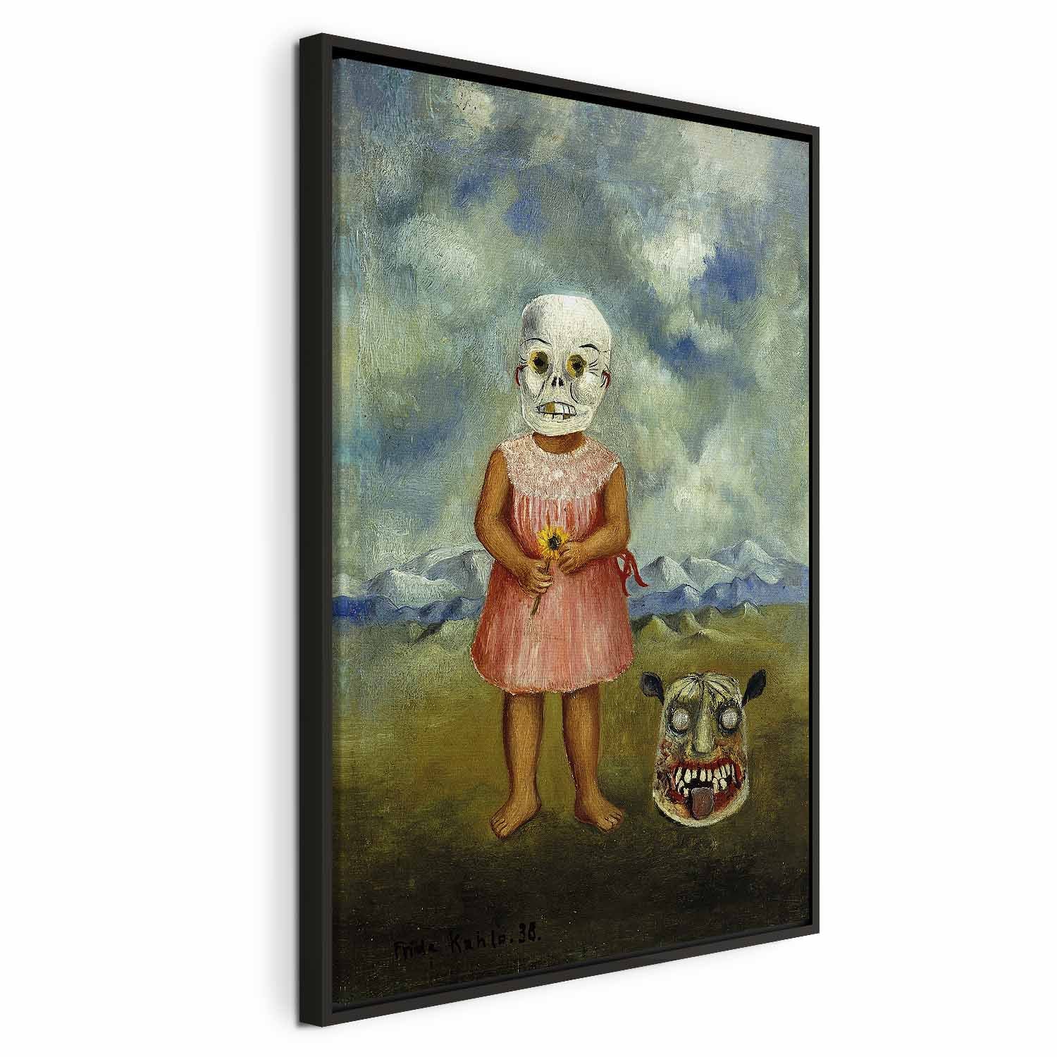 Frida Kahlo Death Mask Surreal Canvas Print