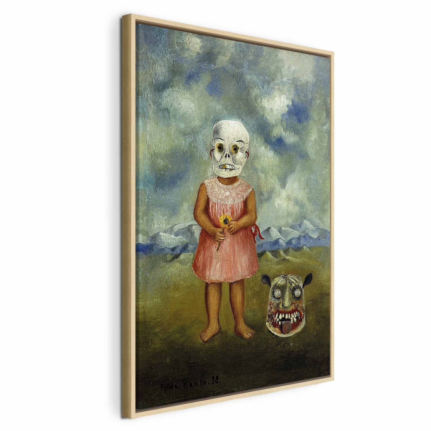 Frida Kahlo Death Mask Surreal Canvas Print