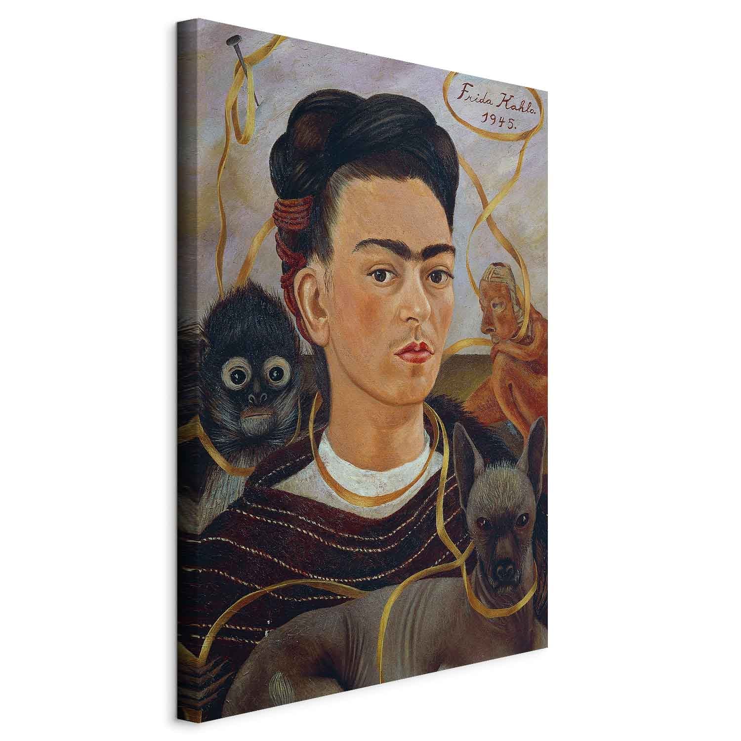 Frida Kahlo Self-Portrait with Monkey Classic Canvas Print