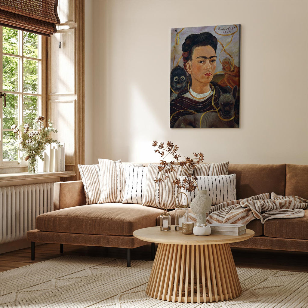 Frida Kahlo Self-Portrait with Monkey Classic Canvas Print