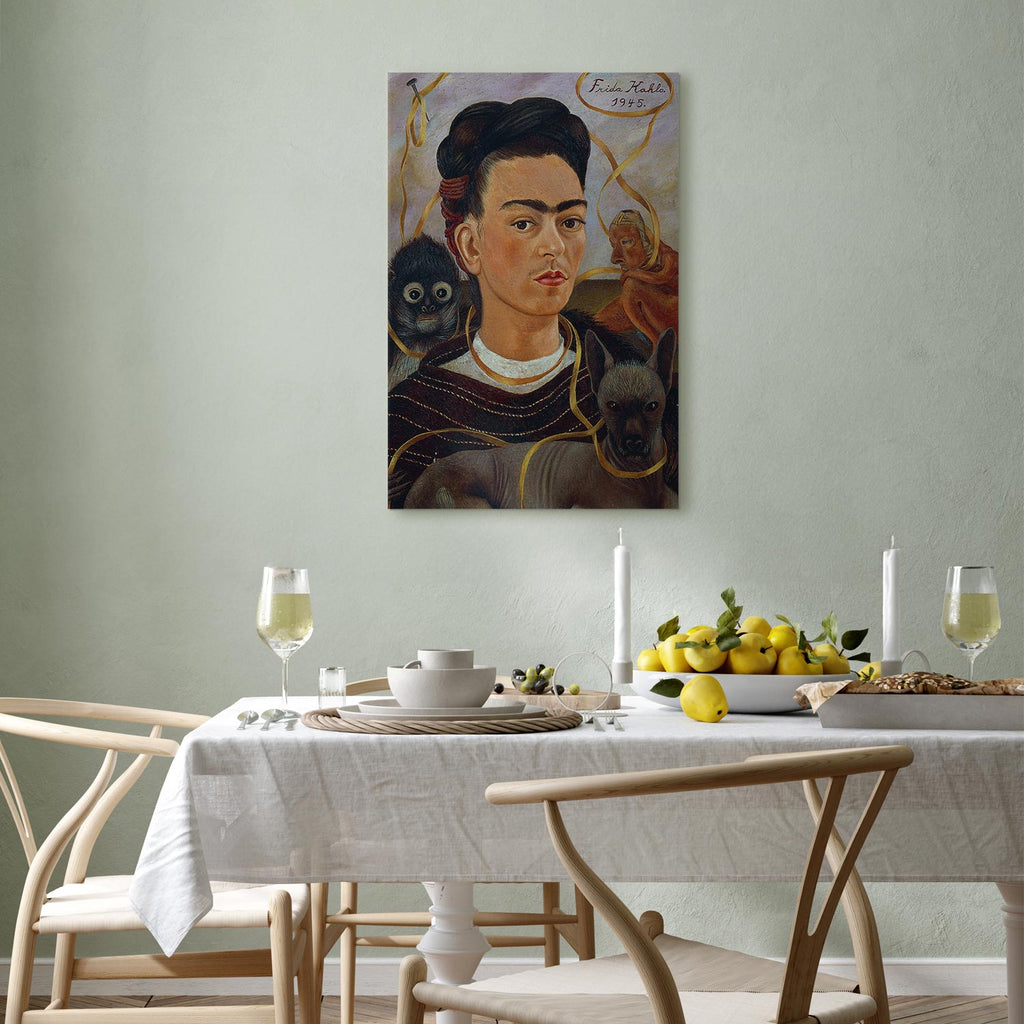 Frida Kahlo Self-Portrait with Monkey Classic Canvas Print