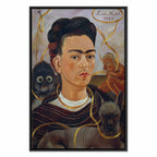 Frida Kahlo Self-Portrait with Monkey Classic Canvas Print