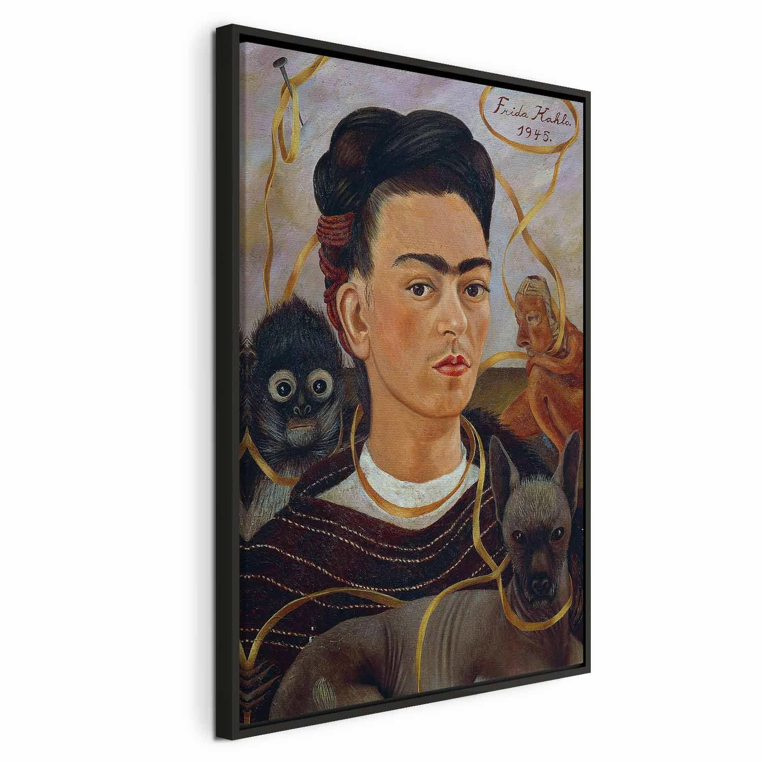 Frida Kahlo Self-Portrait with Monkey Classic Canvas Print