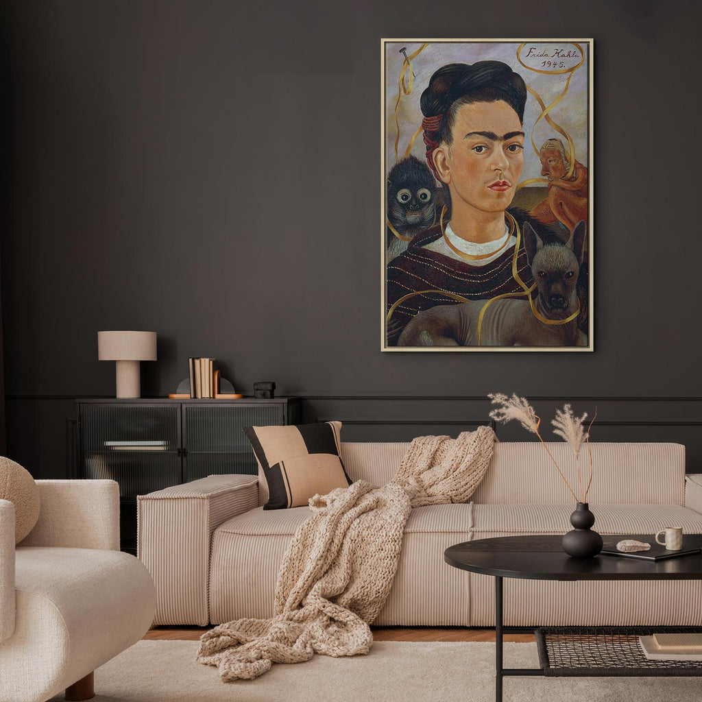 Frida Kahlo Self-Portrait with Monkey Classic Canvas Print