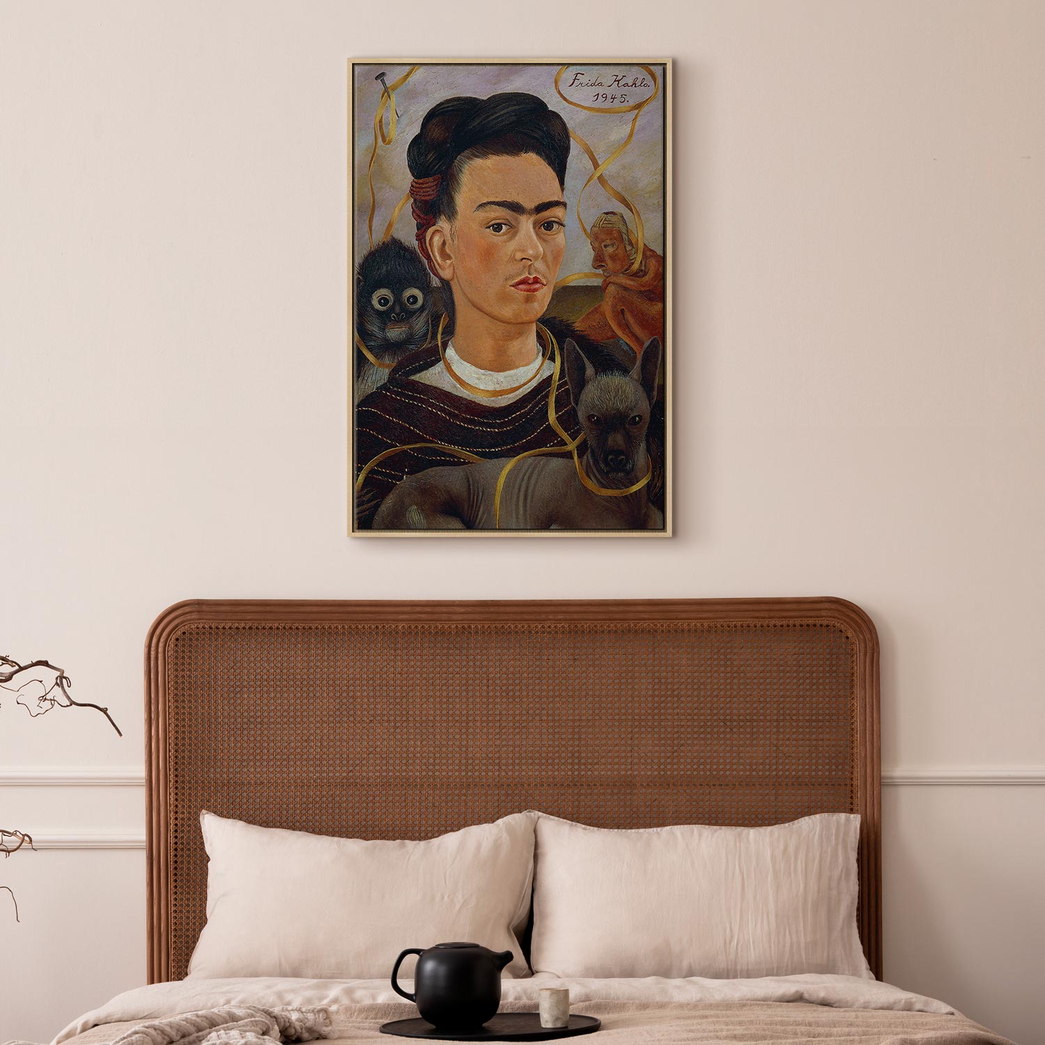 Frida Kahlo Self-Portrait with Monkey Classic Canvas Print