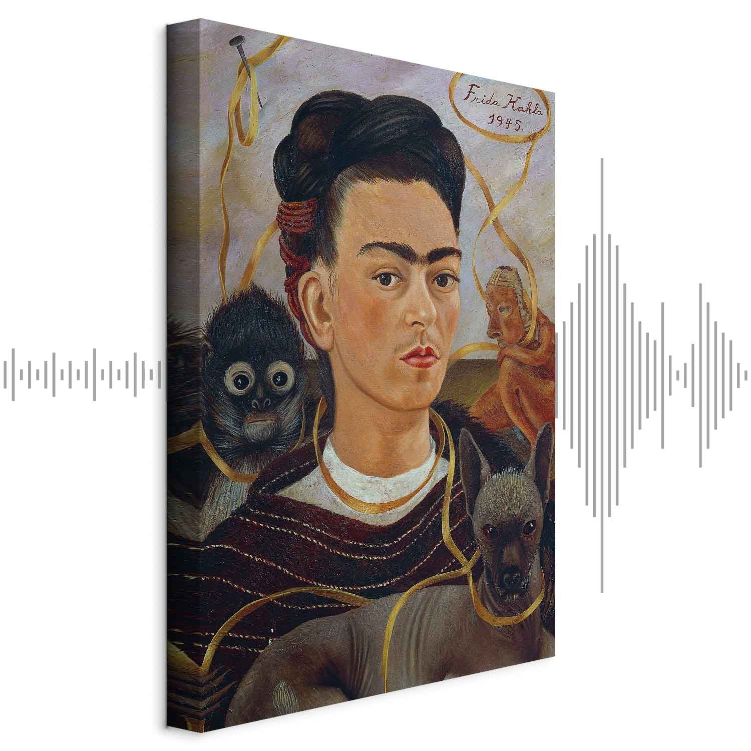 Frida Kahlo Self-Portrait with Monkey Classic Canvas Print