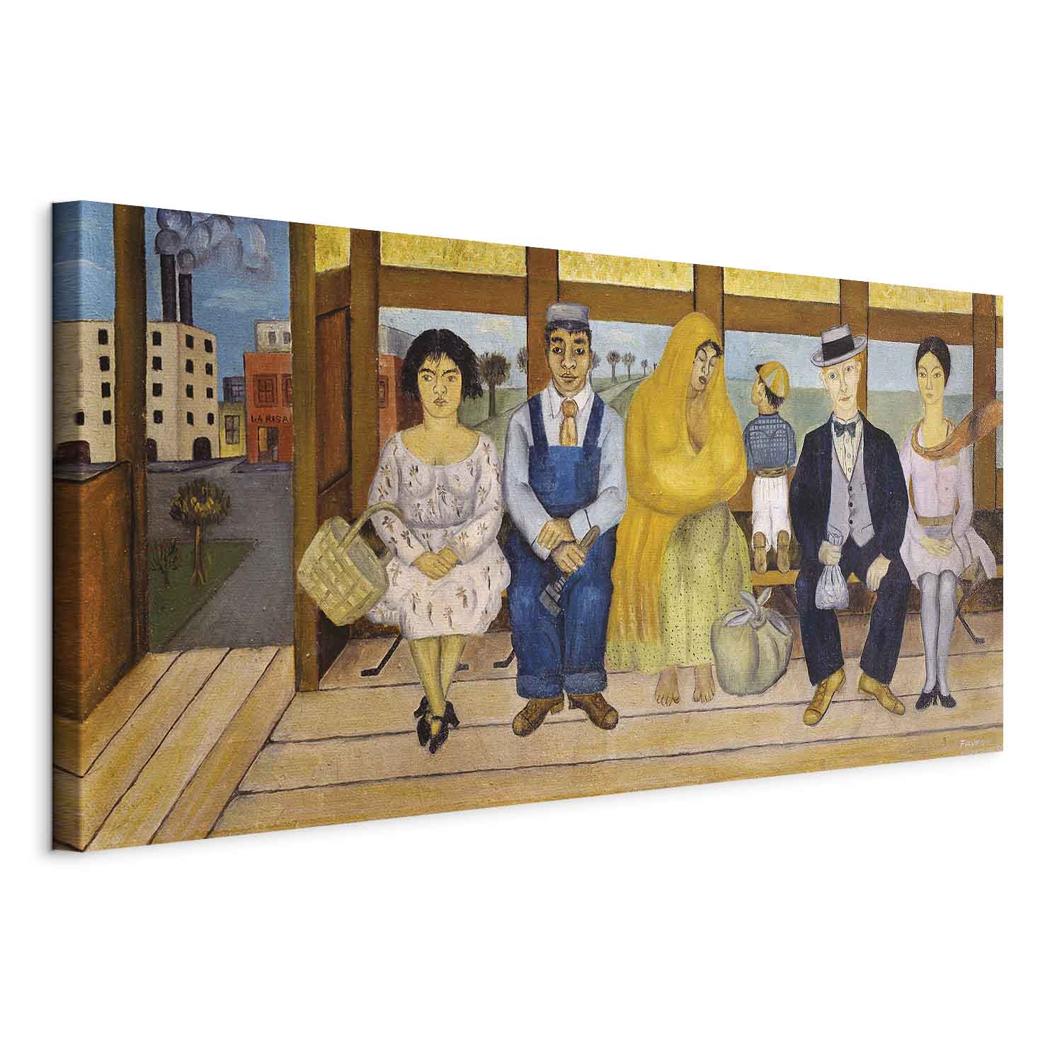 Frida Kahlo The Bus Classic Canvas Print