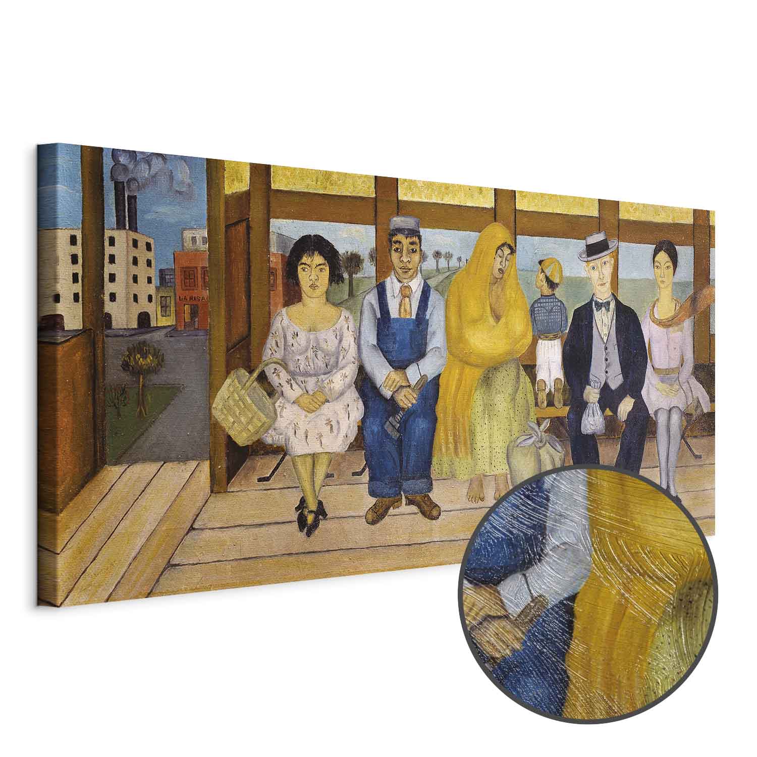 Frida Kahlo The Bus Classic Canvas Print