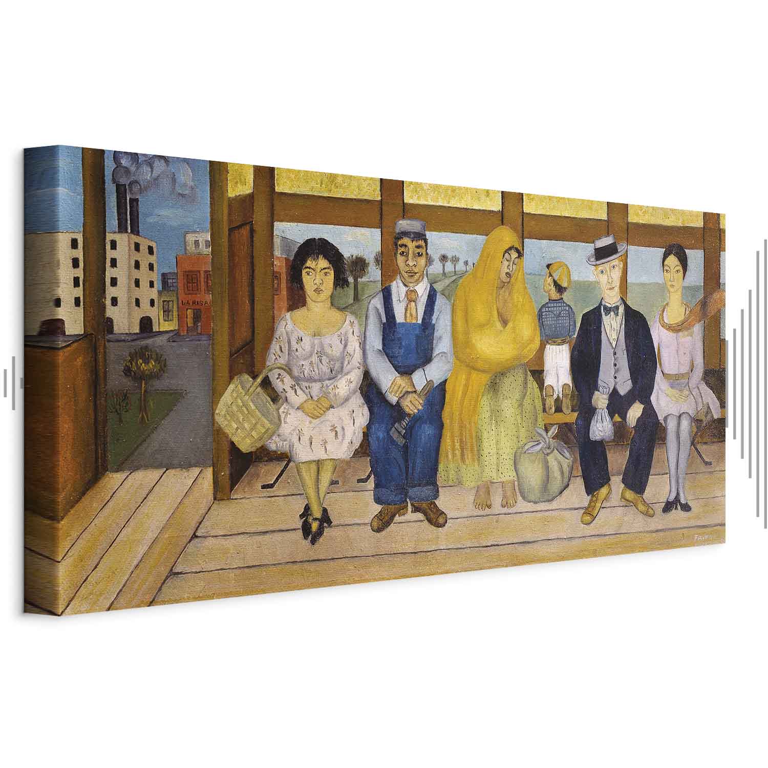 Frida Kahlo The Bus Classic Canvas Print