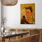 Frida Kahlo Self-Portrait with Monkey Canvas Print