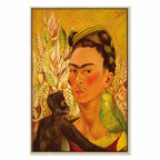 Frida Kahlo Self-Portrait with Monkey Canvas Print