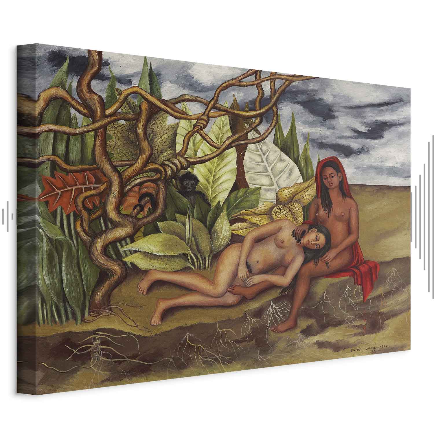 Frida Kahlo Two Nudes in a Forest Canvas Print