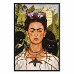 Frida Kahlo Self-Portrait Thorn Necklace Canvas Print