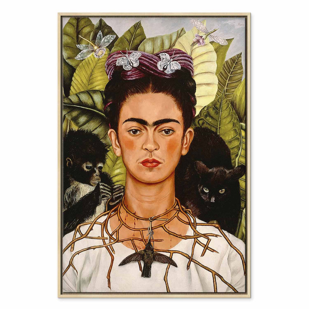 Frida Kahlo Self-Portrait Thorn Necklace Canvas Print