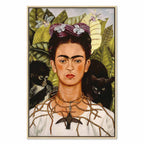 Frida Kahlo Self-Portrait Thorn Necklace Canvas Print