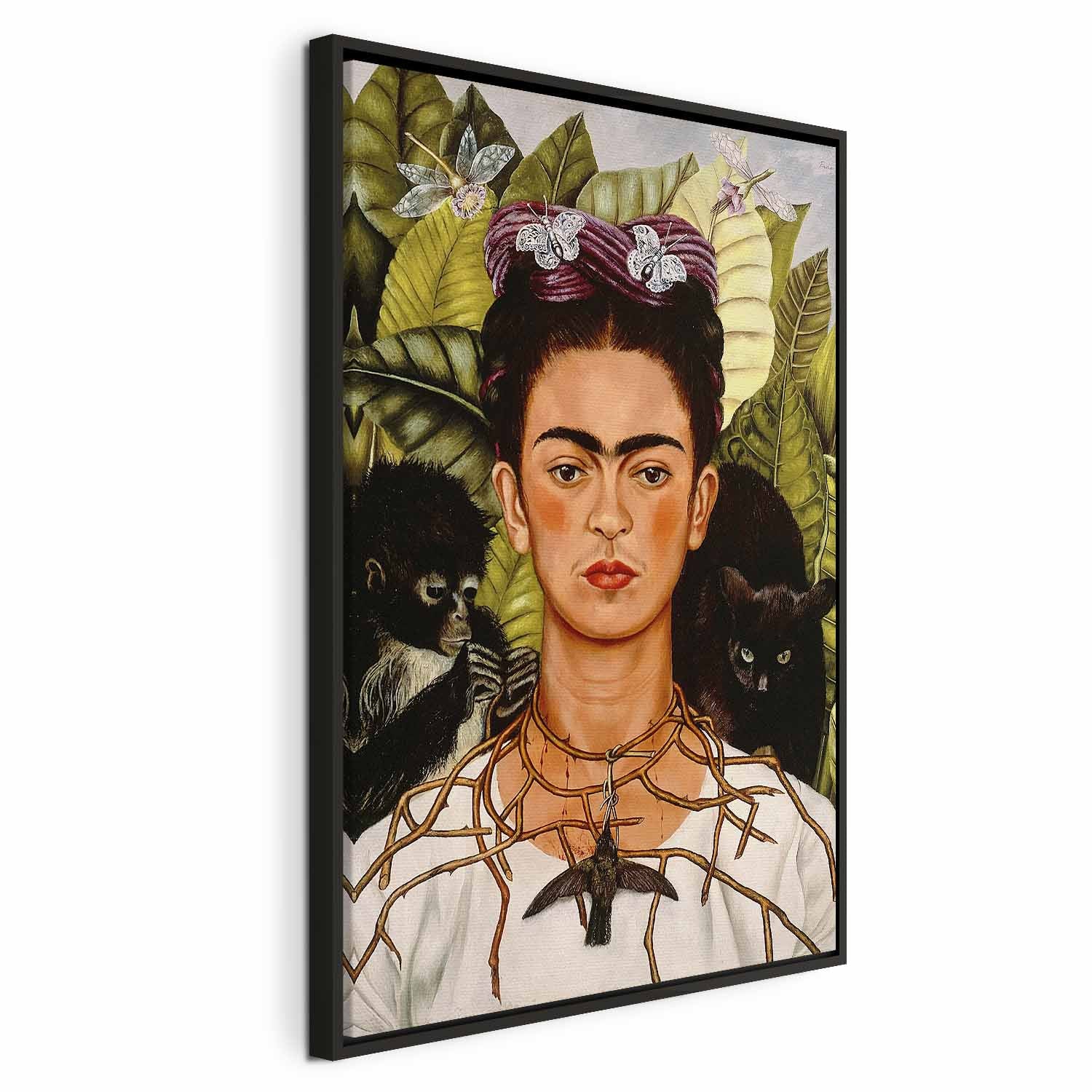 Frida Kahlo Self-Portrait Thorn Necklace Canvas Print