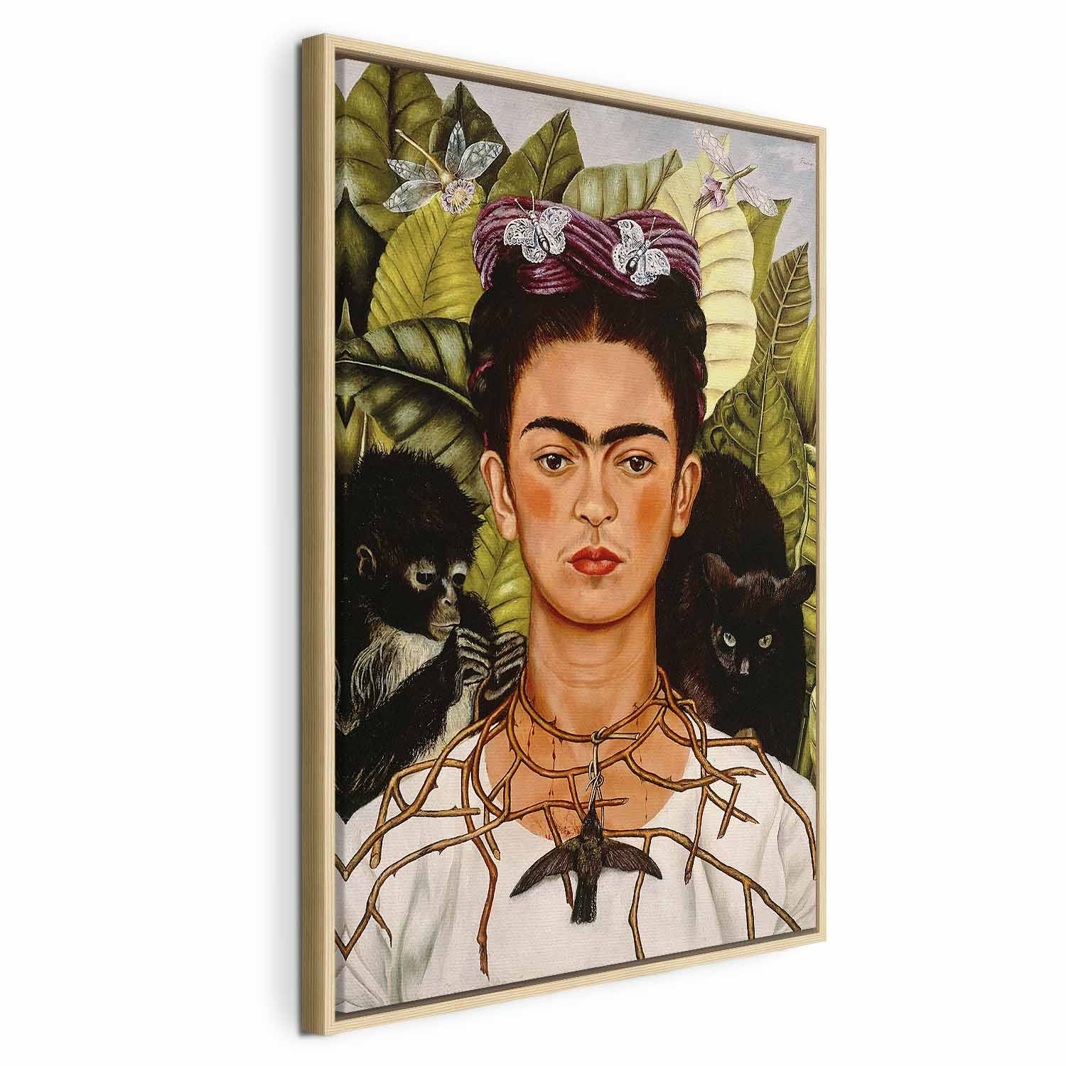 Frida Kahlo Self-Portrait Thorn Necklace Canvas Print