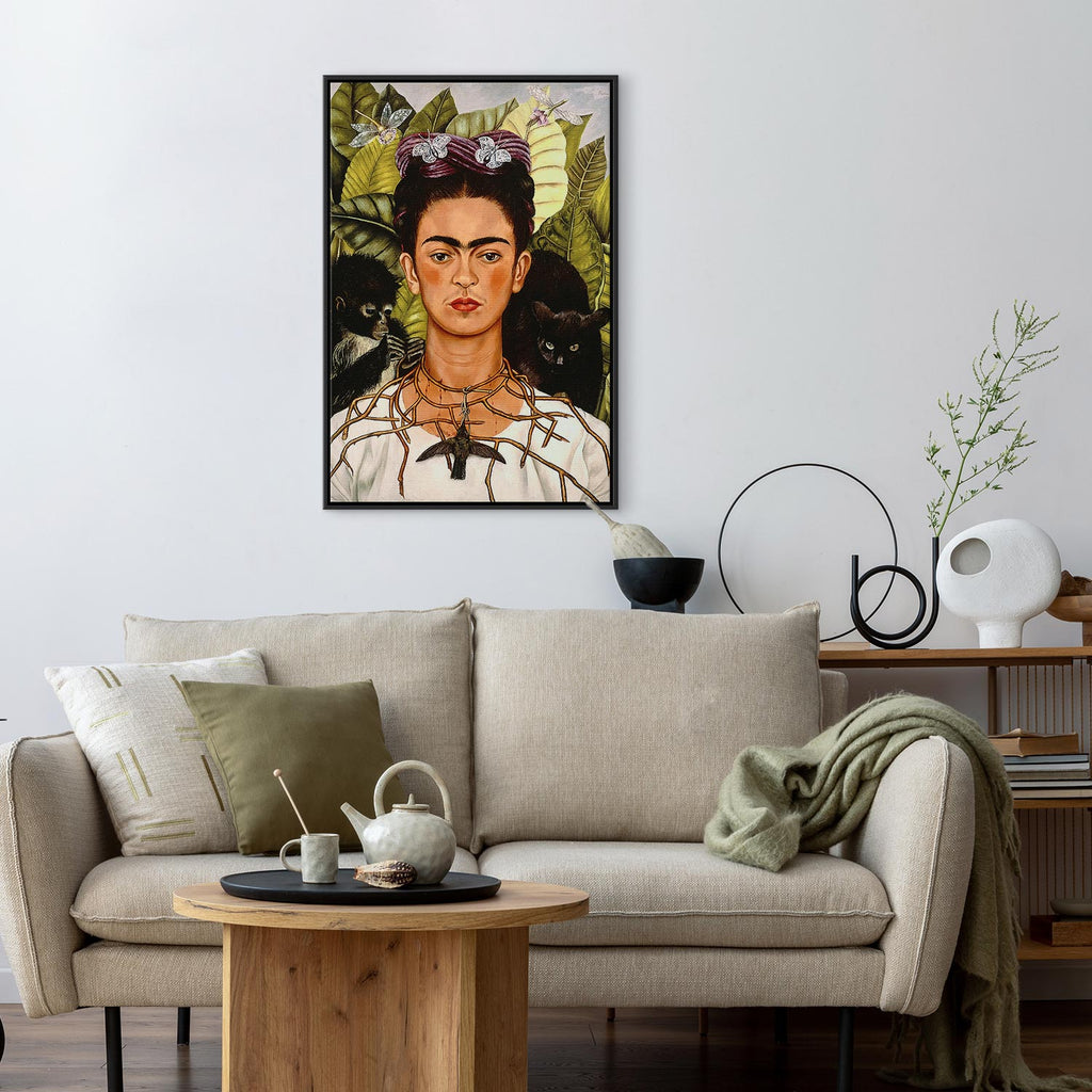 Frida Kahlo Self-Portrait Thorn Necklace Canvas Print