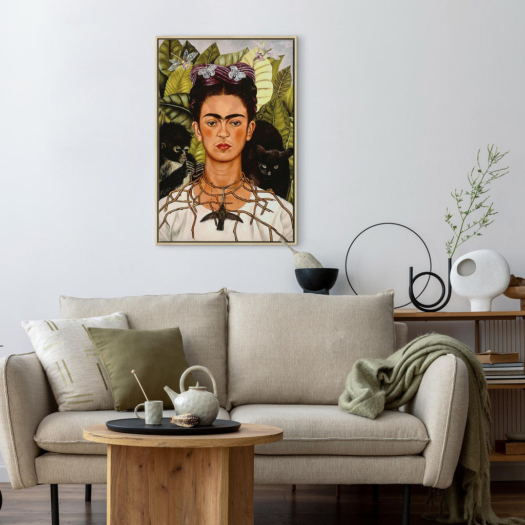 Frida Kahlo Self-Portrait Thorn Necklace Canvas Print