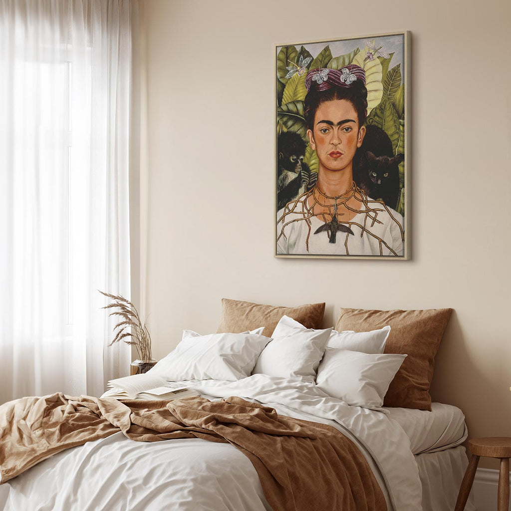 Frida Kahlo Self-Portrait Thorn Necklace Canvas Print