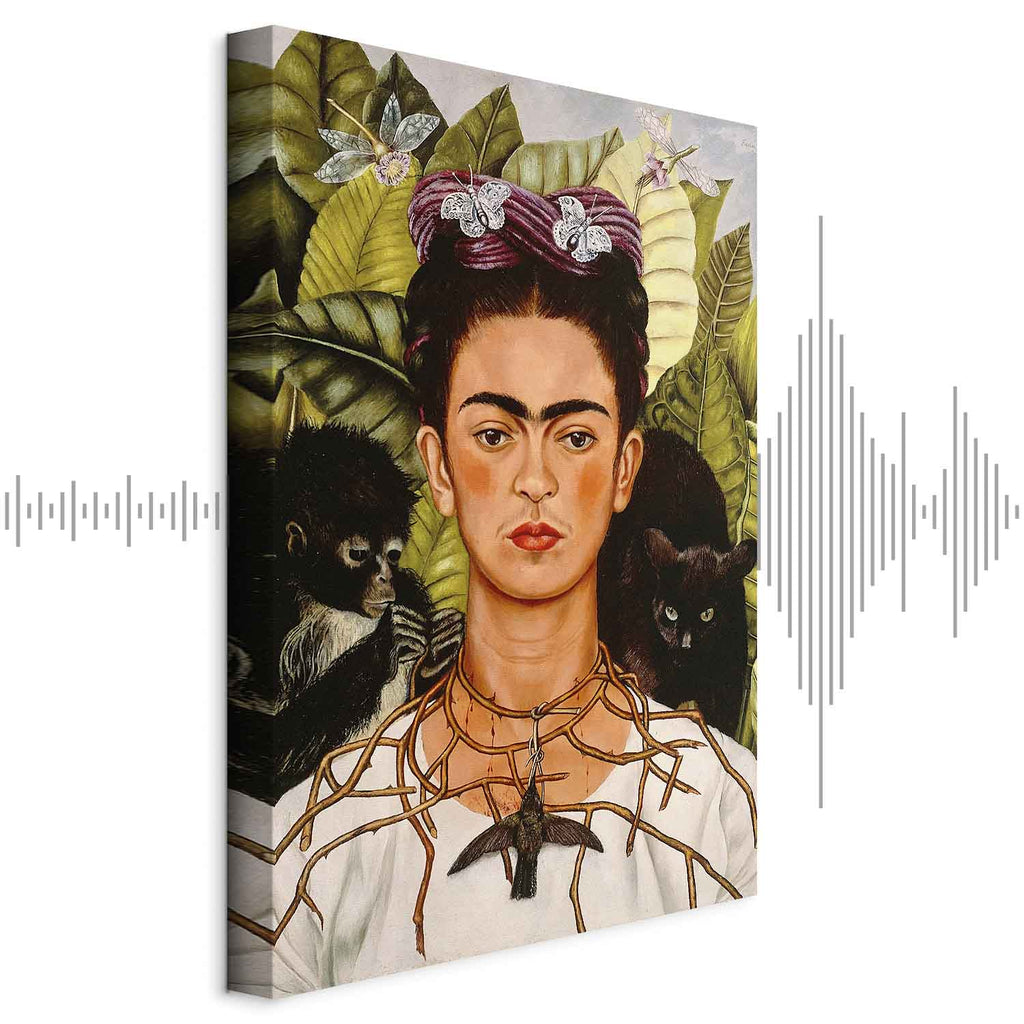 Frida Kahlo Self-Portrait Thorn Necklace Canvas Print