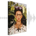 Frida Kahlo Self-Portrait Thorn Necklace Canvas Print