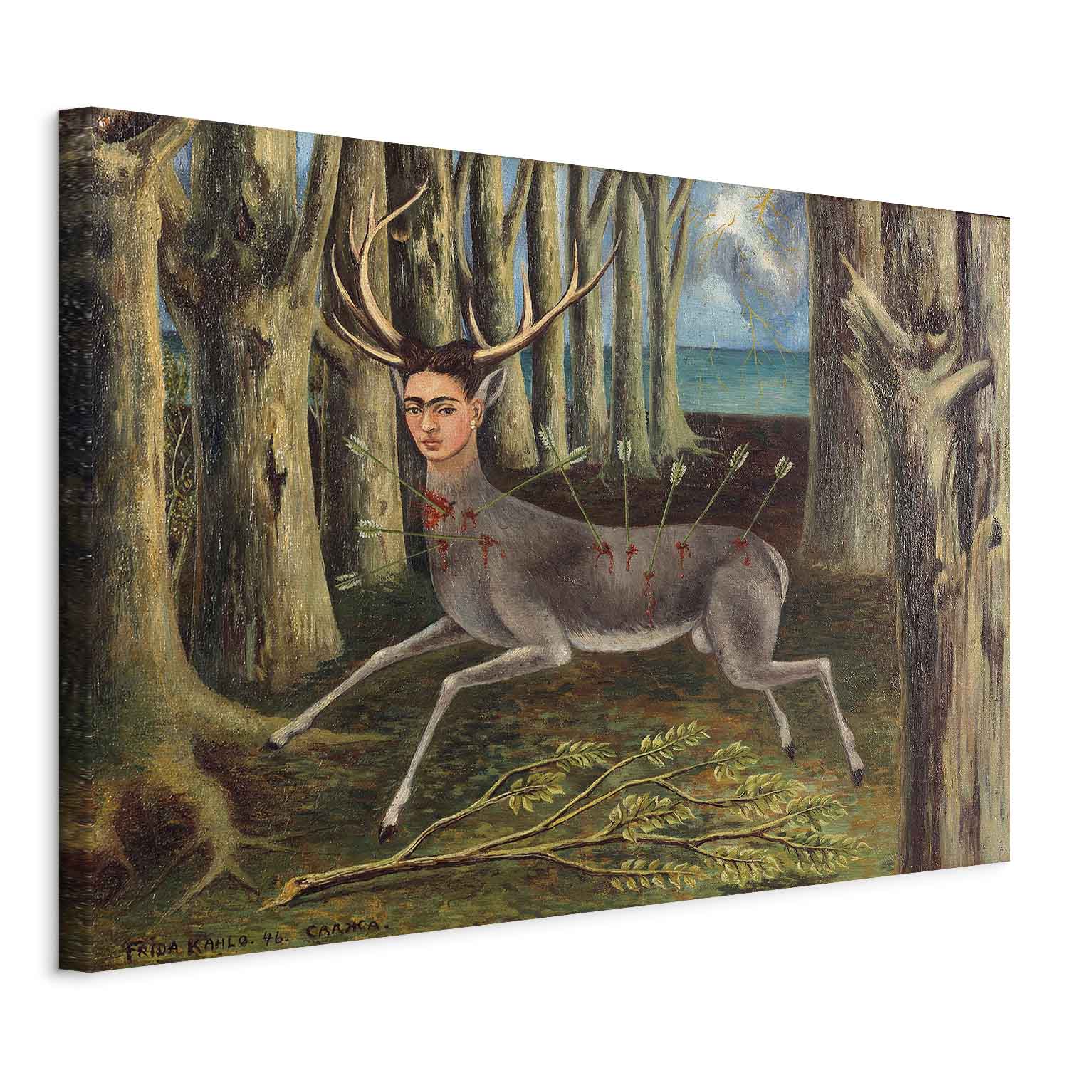 Frida Kahlo Wounded Deer Surreal Canvas Print