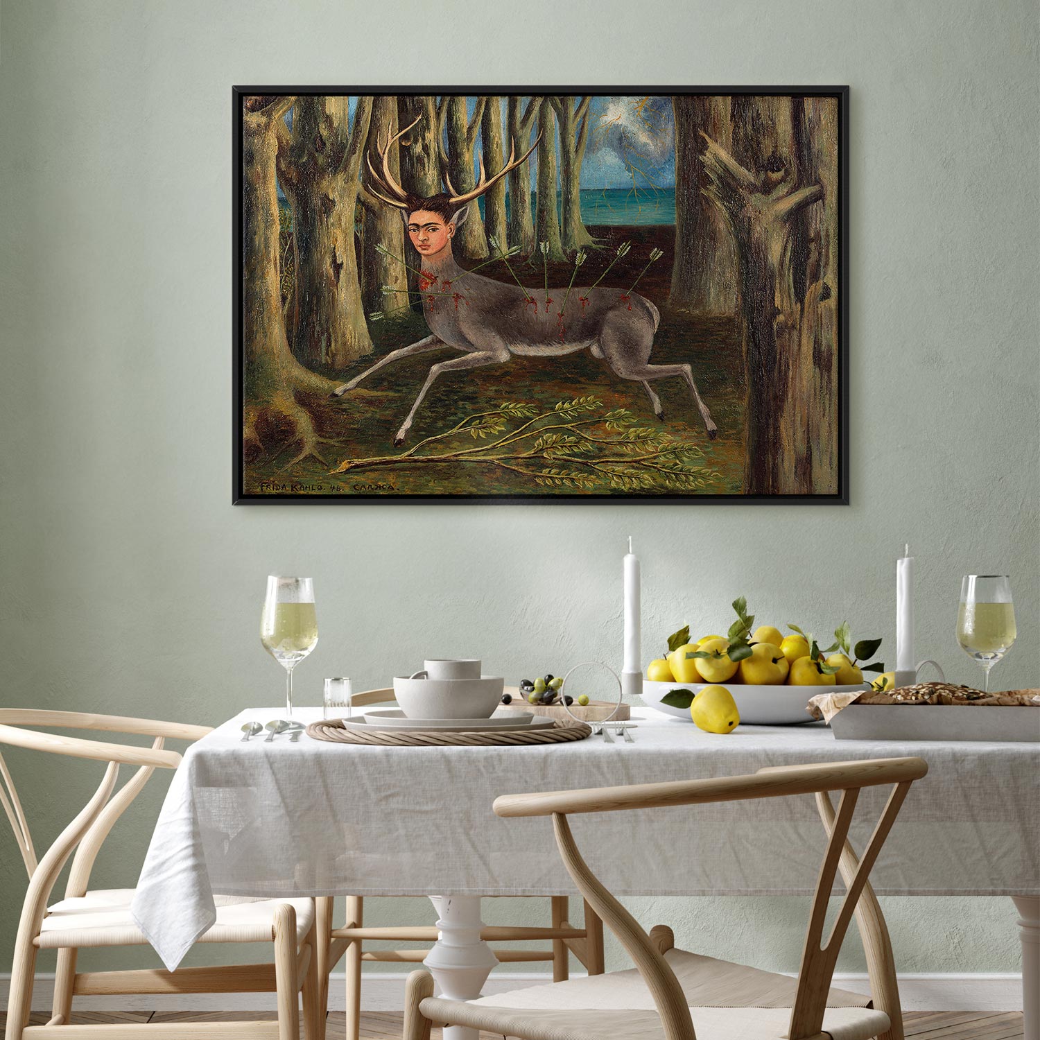 Frida Kahlo Wounded Deer Surreal Canvas Print