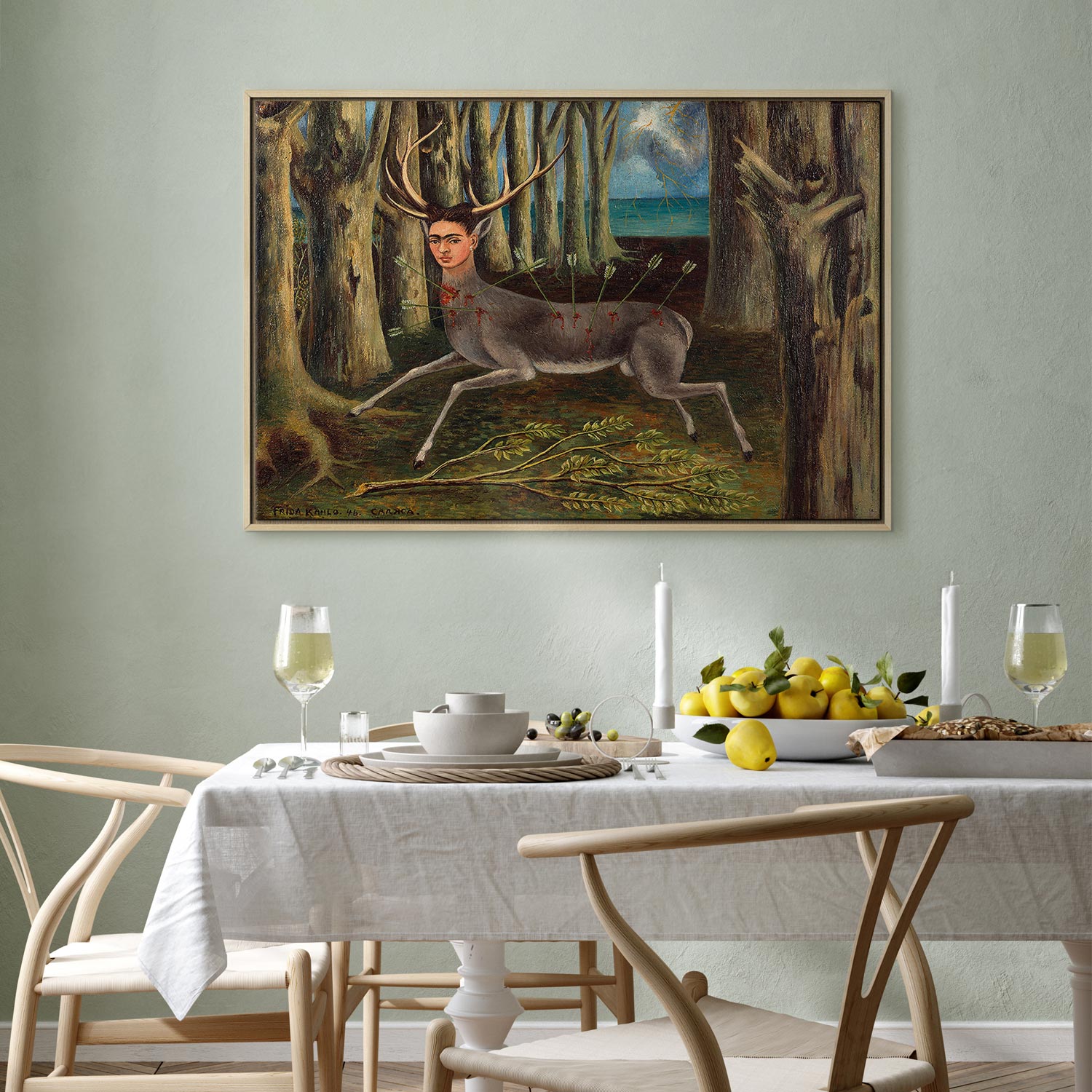 Frida Kahlo Wounded Deer Surreal Canvas Print