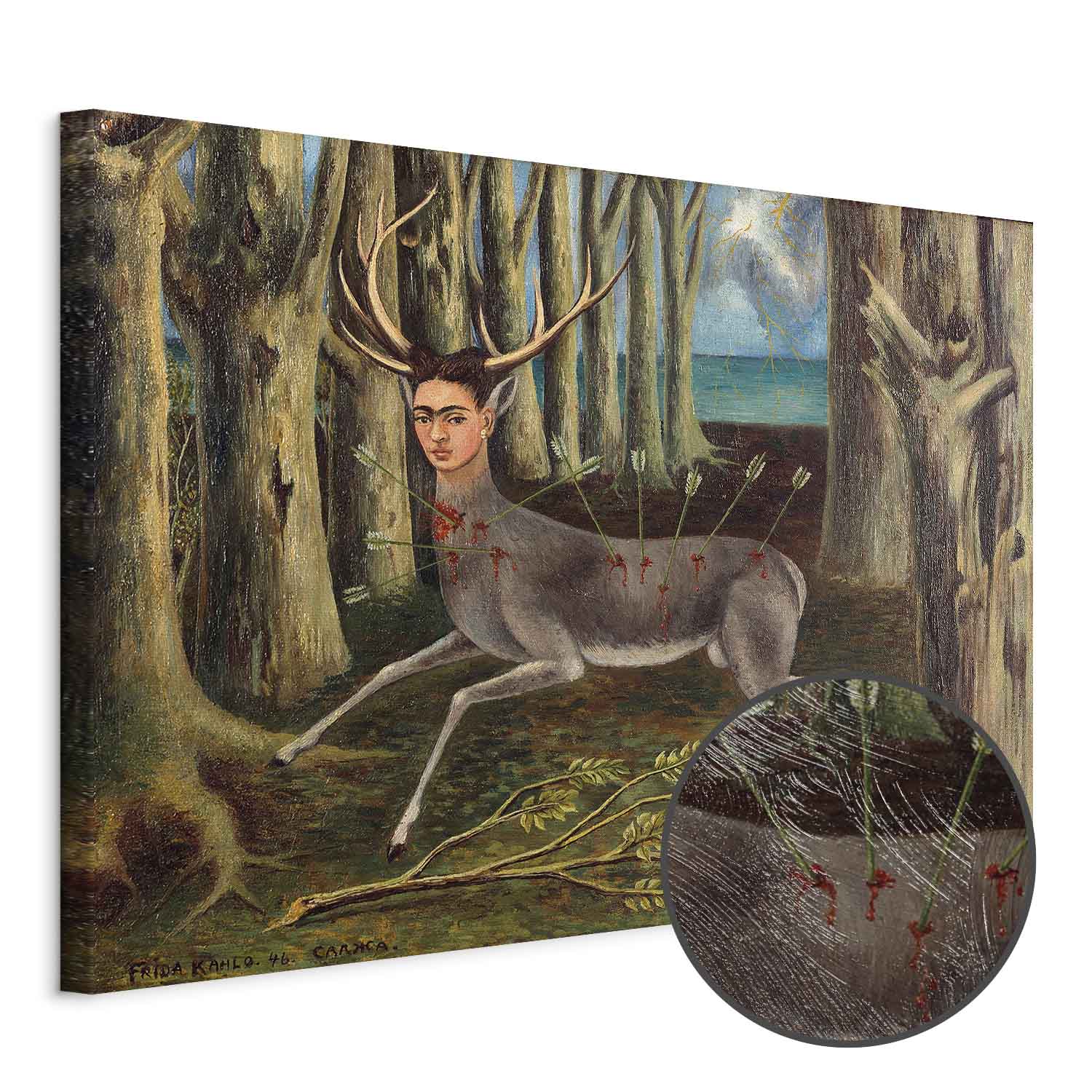 Frida Kahlo Wounded Deer Surreal Canvas Print
