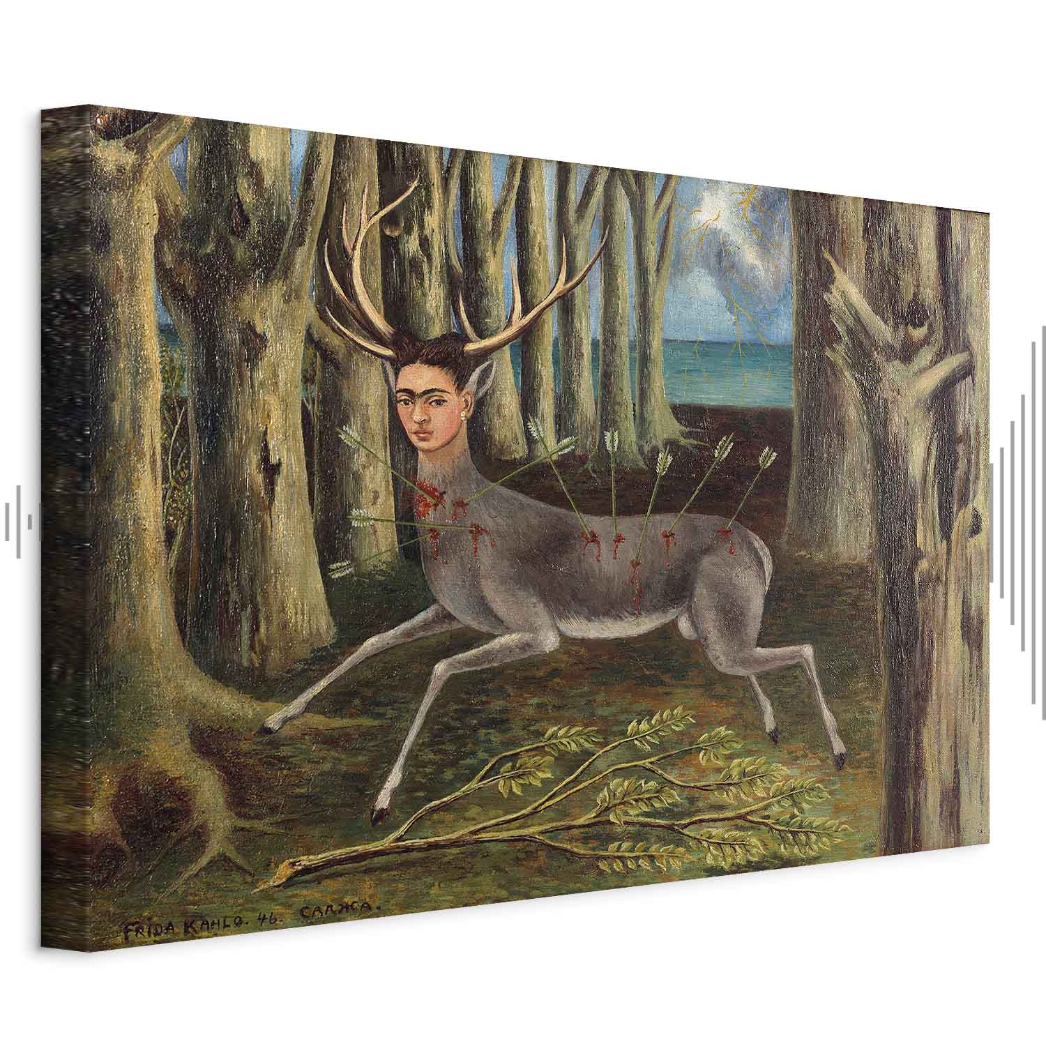 Frida Kahlo Wounded Deer Surreal Canvas Print