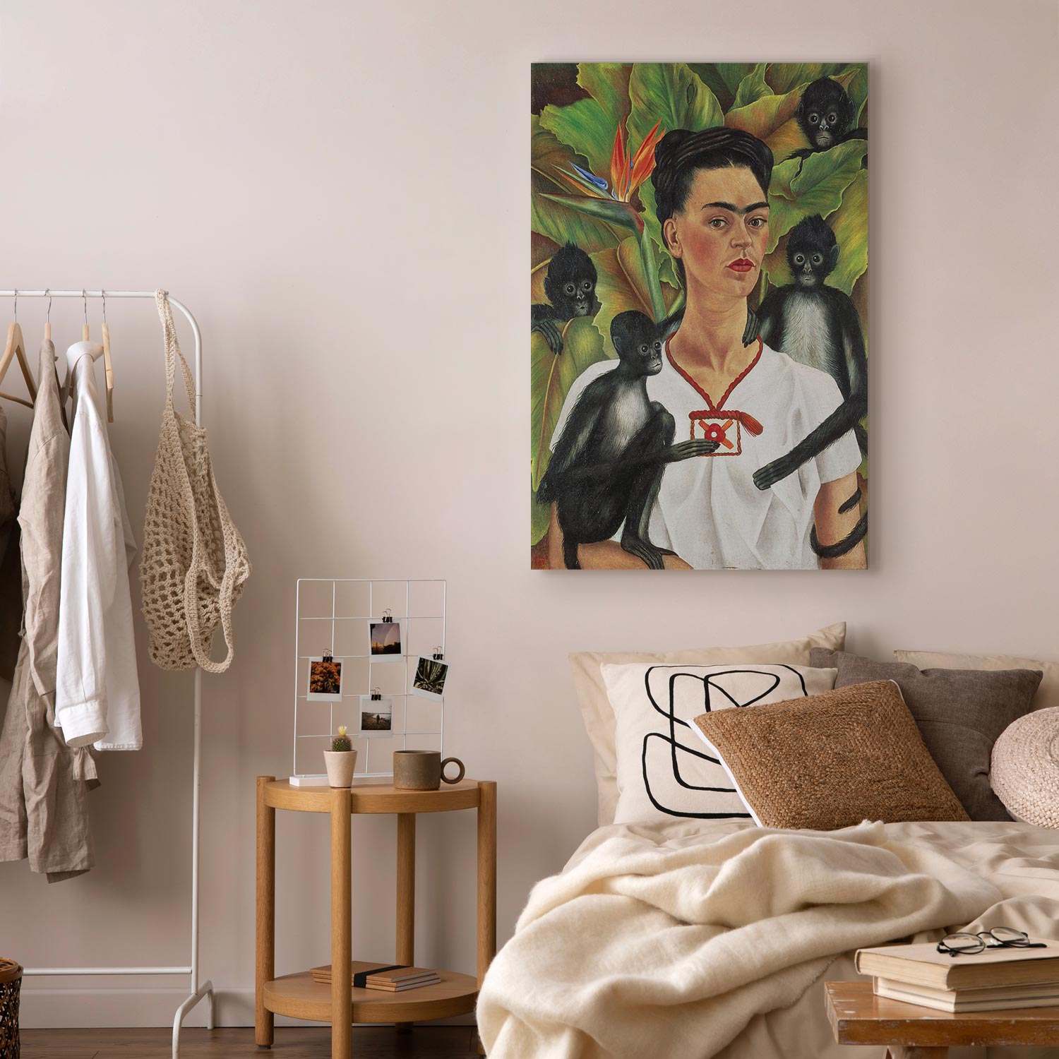 Frida Kahlo Self-Portrait with Monkeys Canvas Print