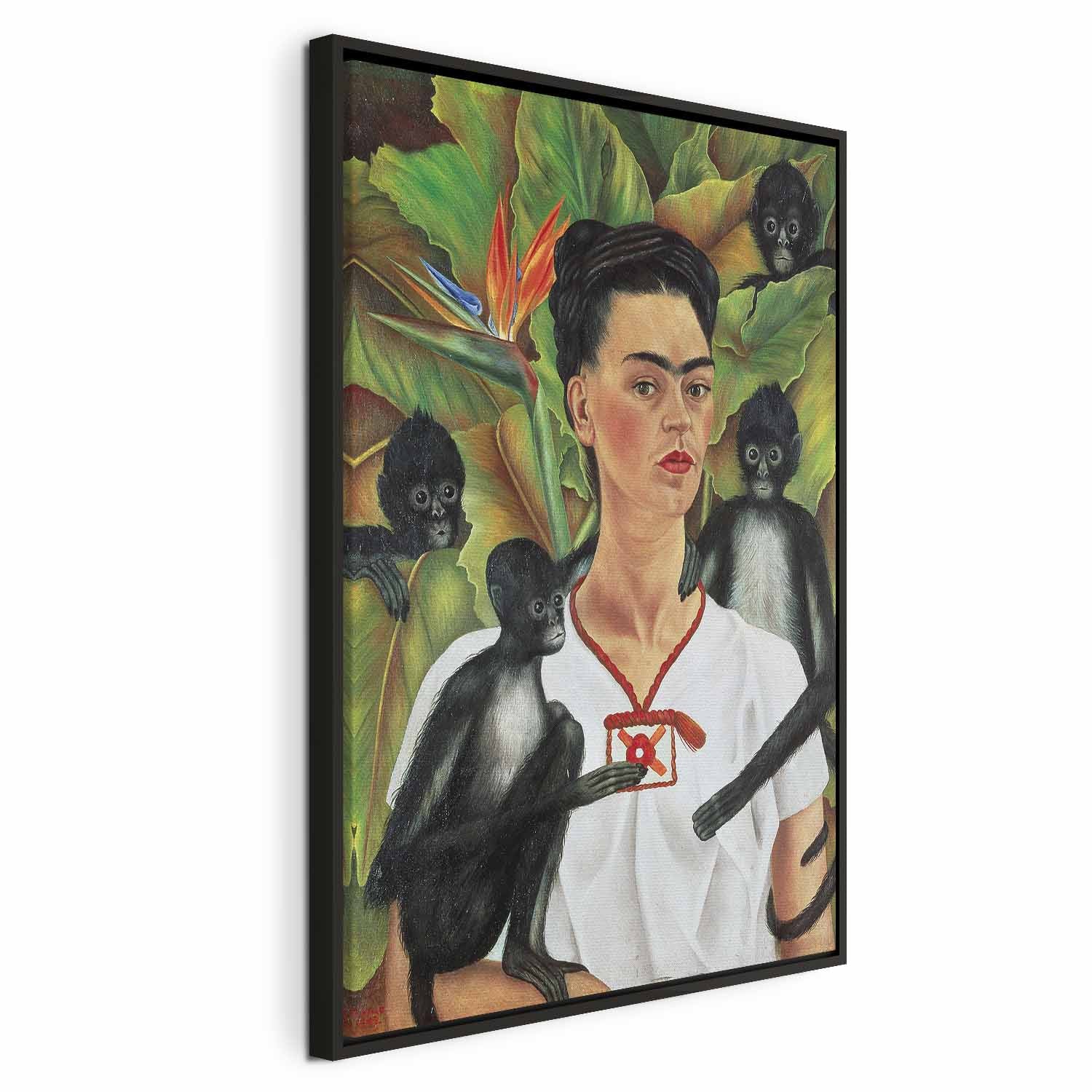Frida Kahlo Self-Portrait with Monkeys Canvas Print