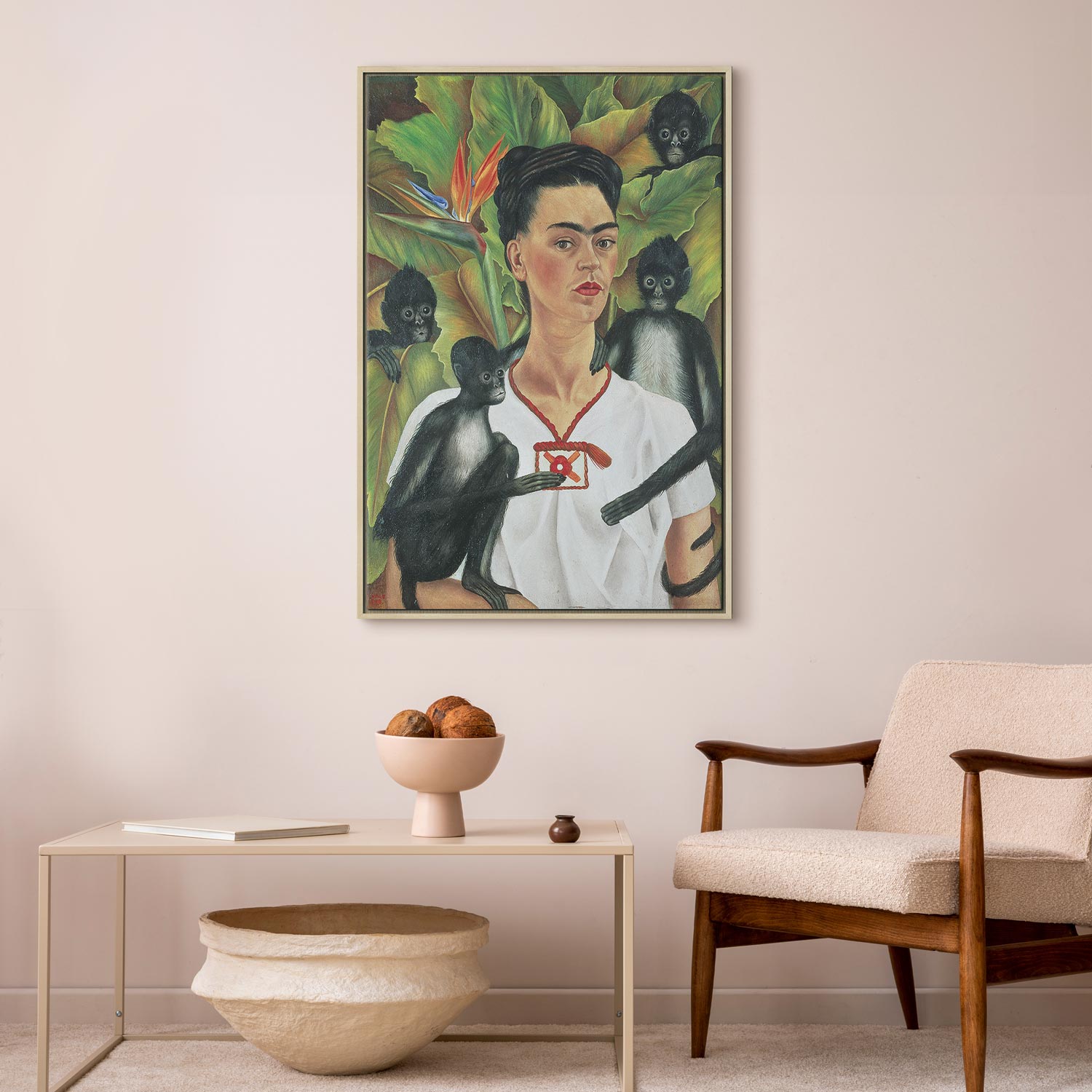 Frida Kahlo Self-Portrait with Monkeys Canvas Print