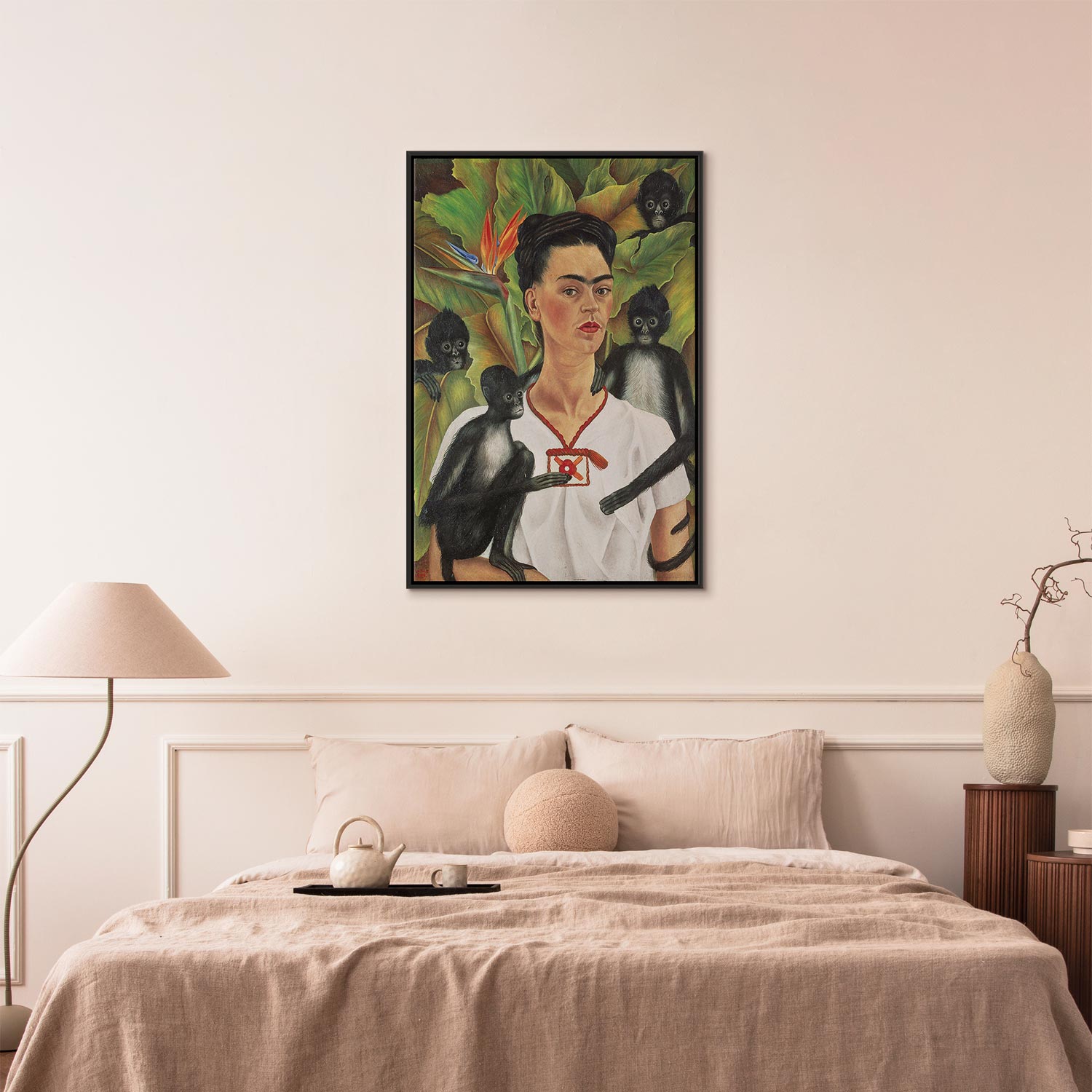 Frida Kahlo Self-Portrait with Monkeys Canvas Print
