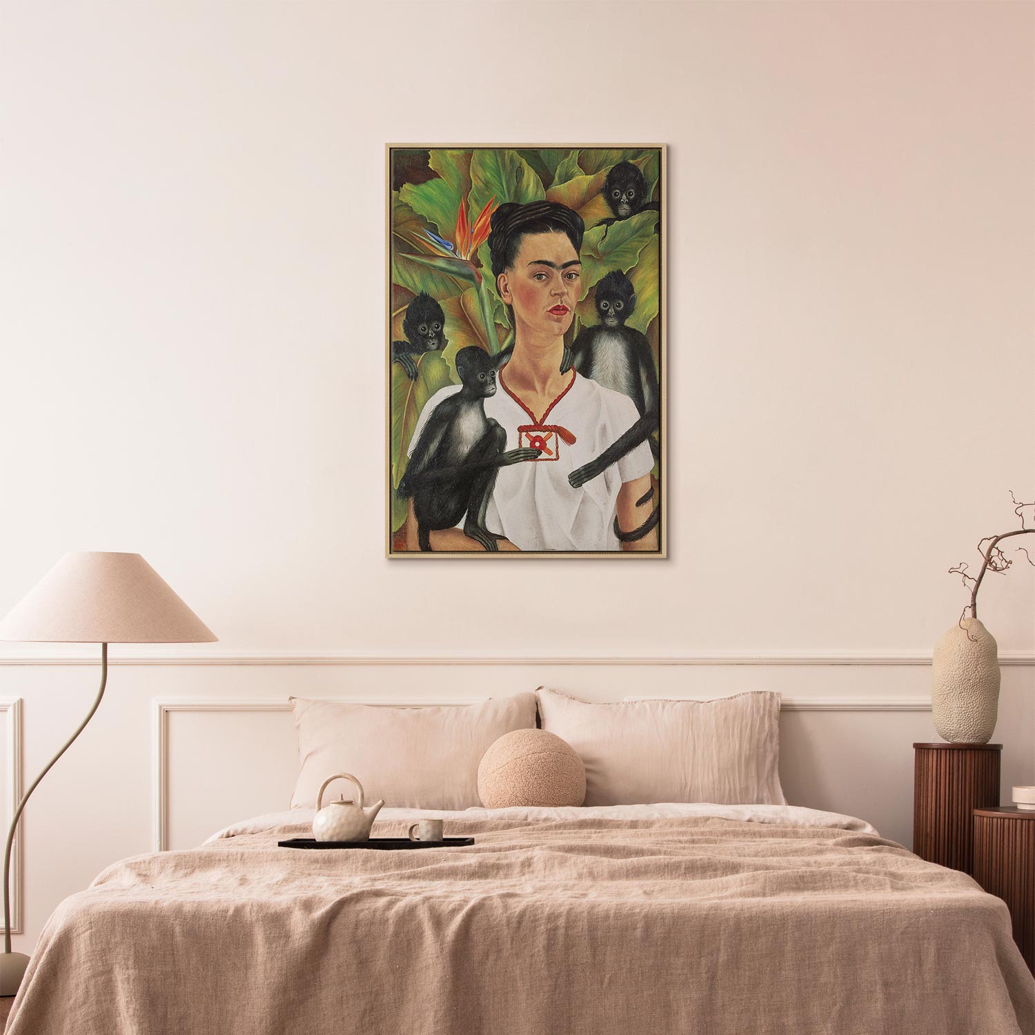 Frida Kahlo Self-Portrait with Monkeys Canvas Print