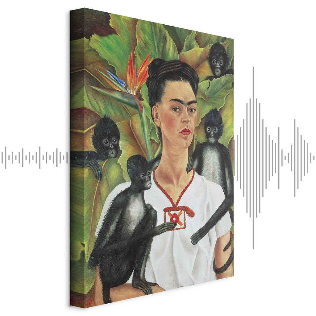 Frida Kahlo Self-Portrait with Monkeys Canvas Print